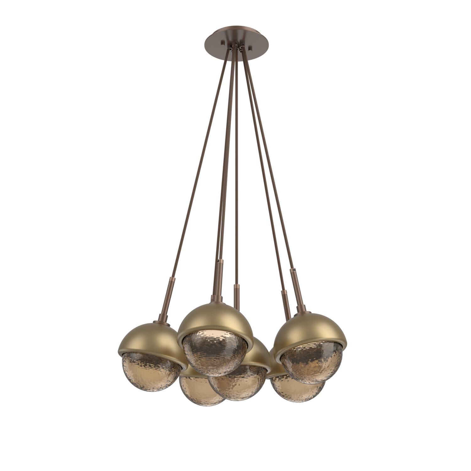 Shown in Burnished Bronze finish and Bronze glass and Gilded Brass accent