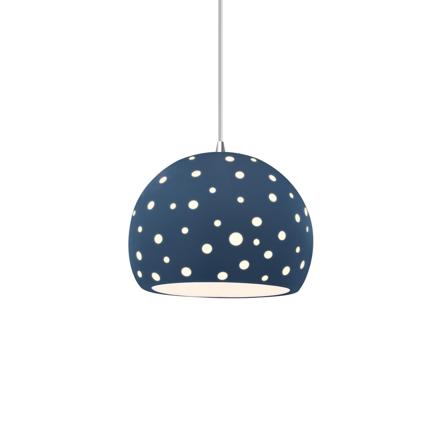 Perforated Globe 7 Inch Mini Pendant by Justice Design Group