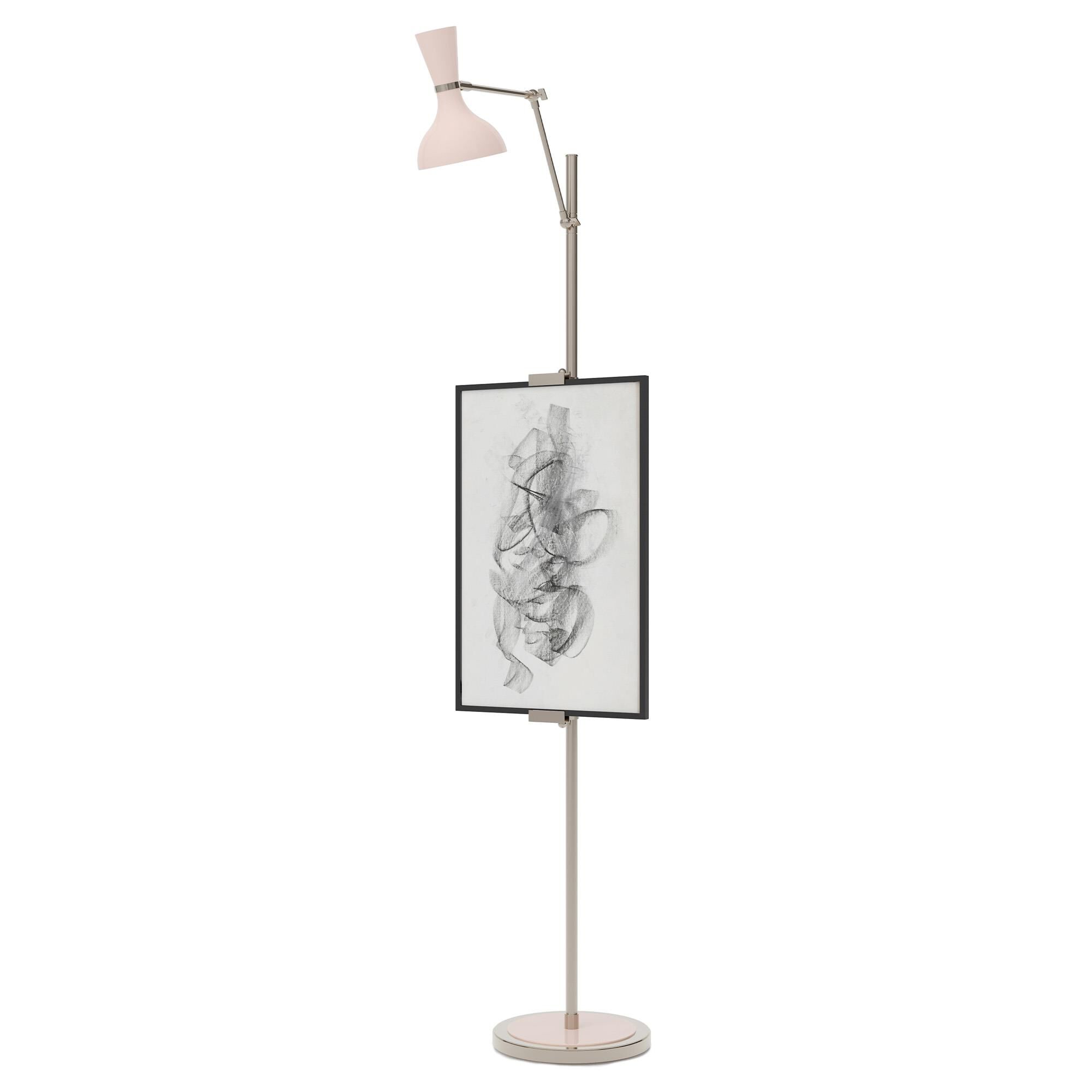 Shown in Polished Nickel finish and Rose Water shade