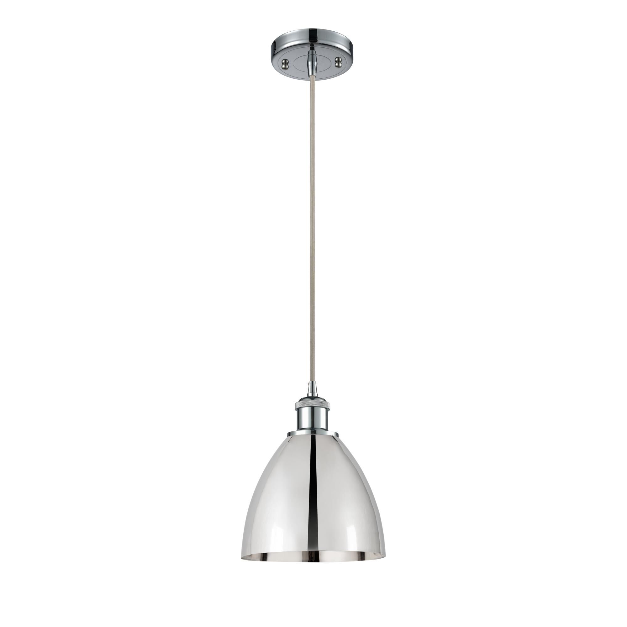 Shown in Polished Chrome finish and Polished Chrome Ballston Dome shade