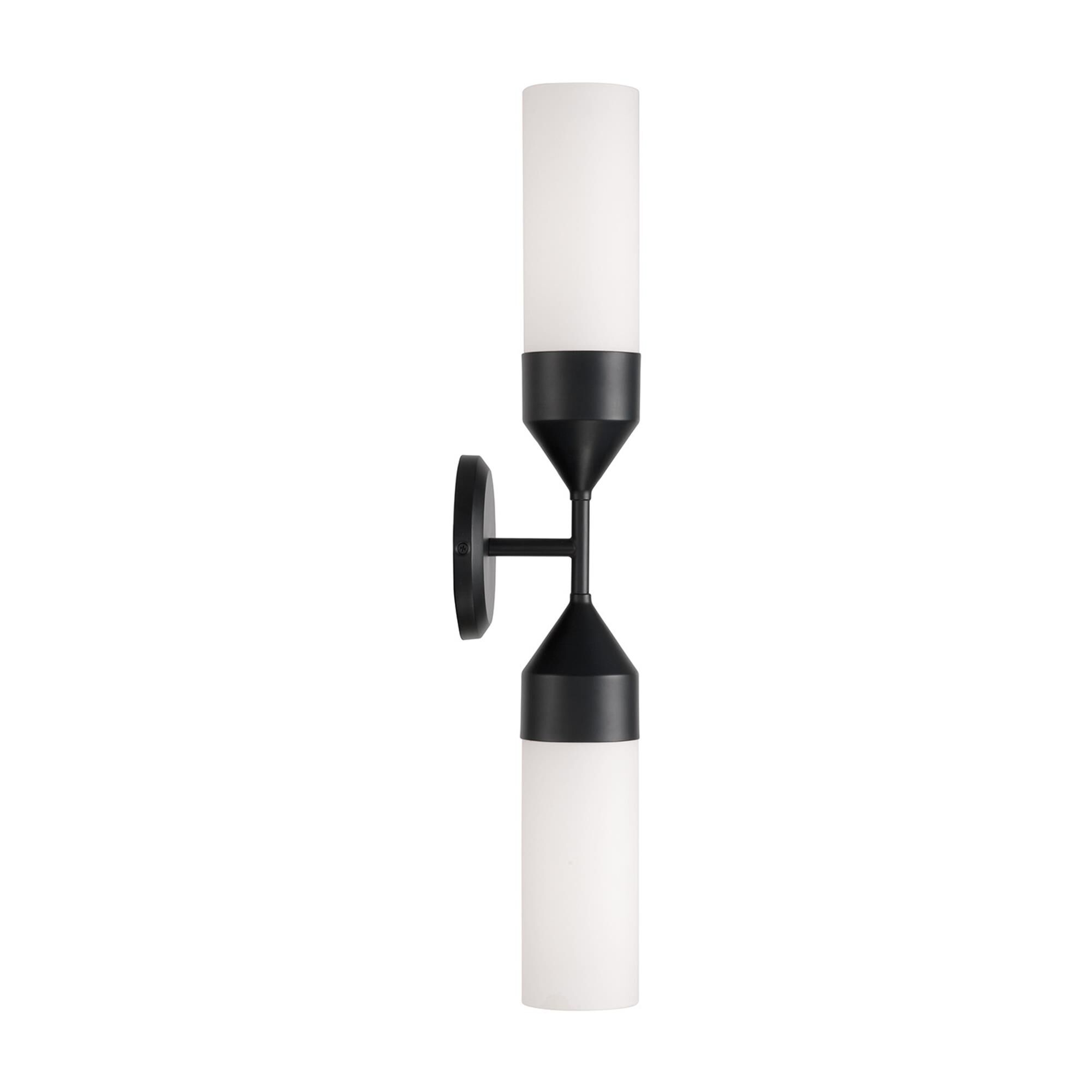 Shown in Matte Black finish and Soft White glass