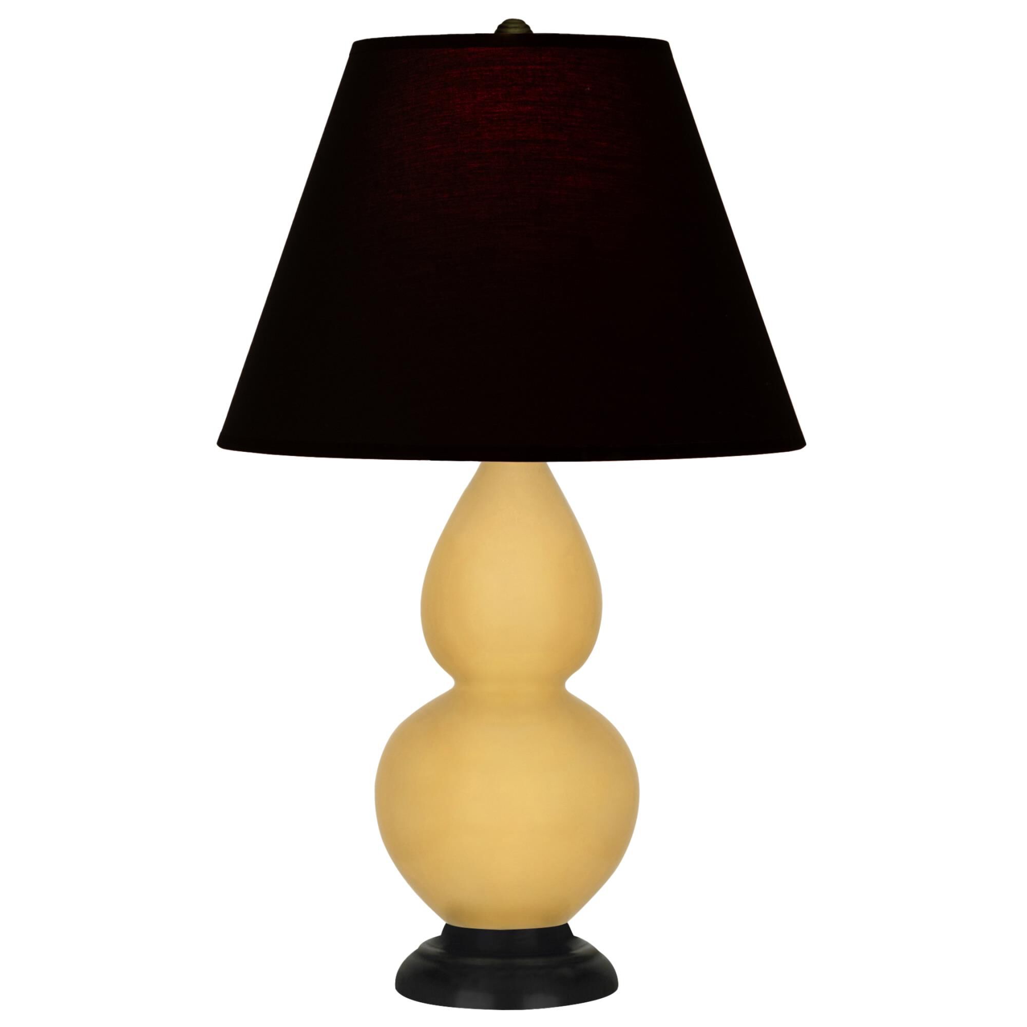 Shown in Sunset Yellow finish and Ink Black with Rose Red Lining shade and Deep Patina Bronze accent