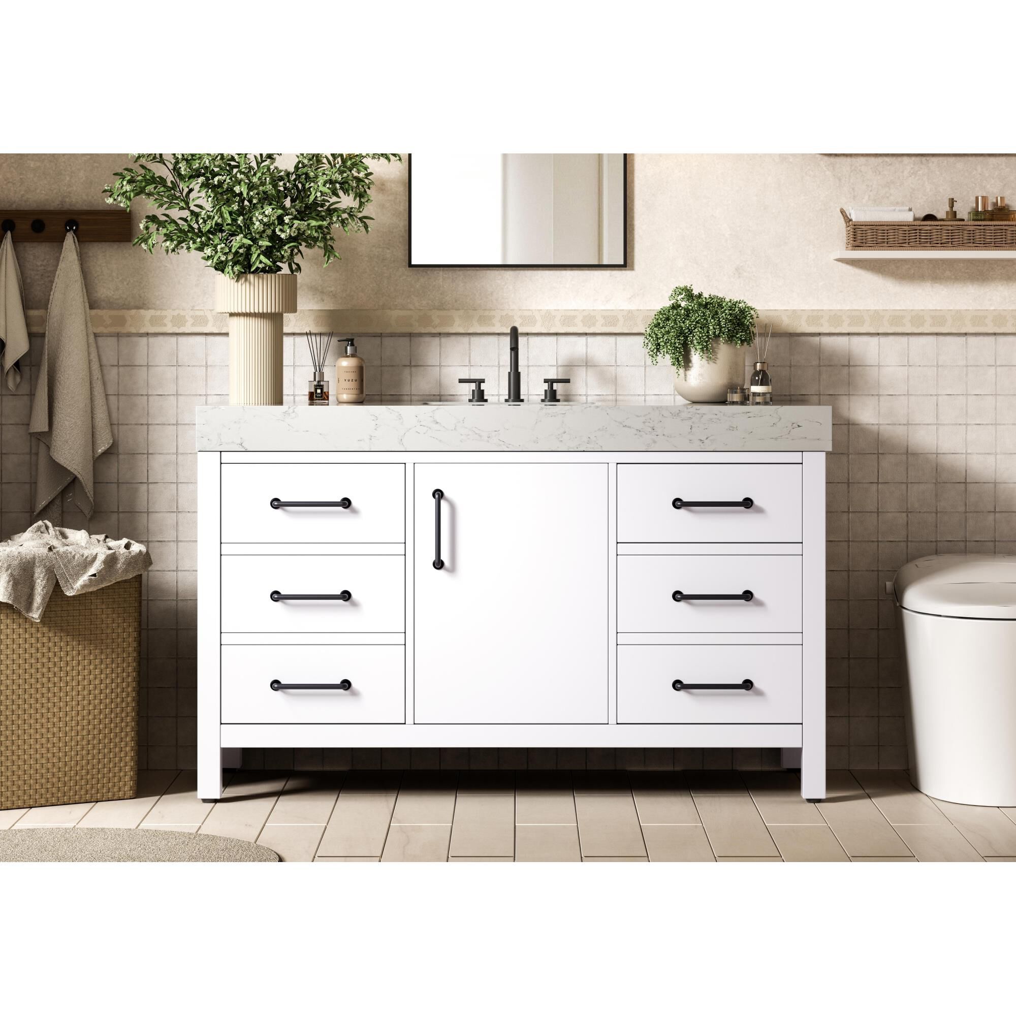 Nathan 54 Inch Bath Vanity by Elegant Dcor