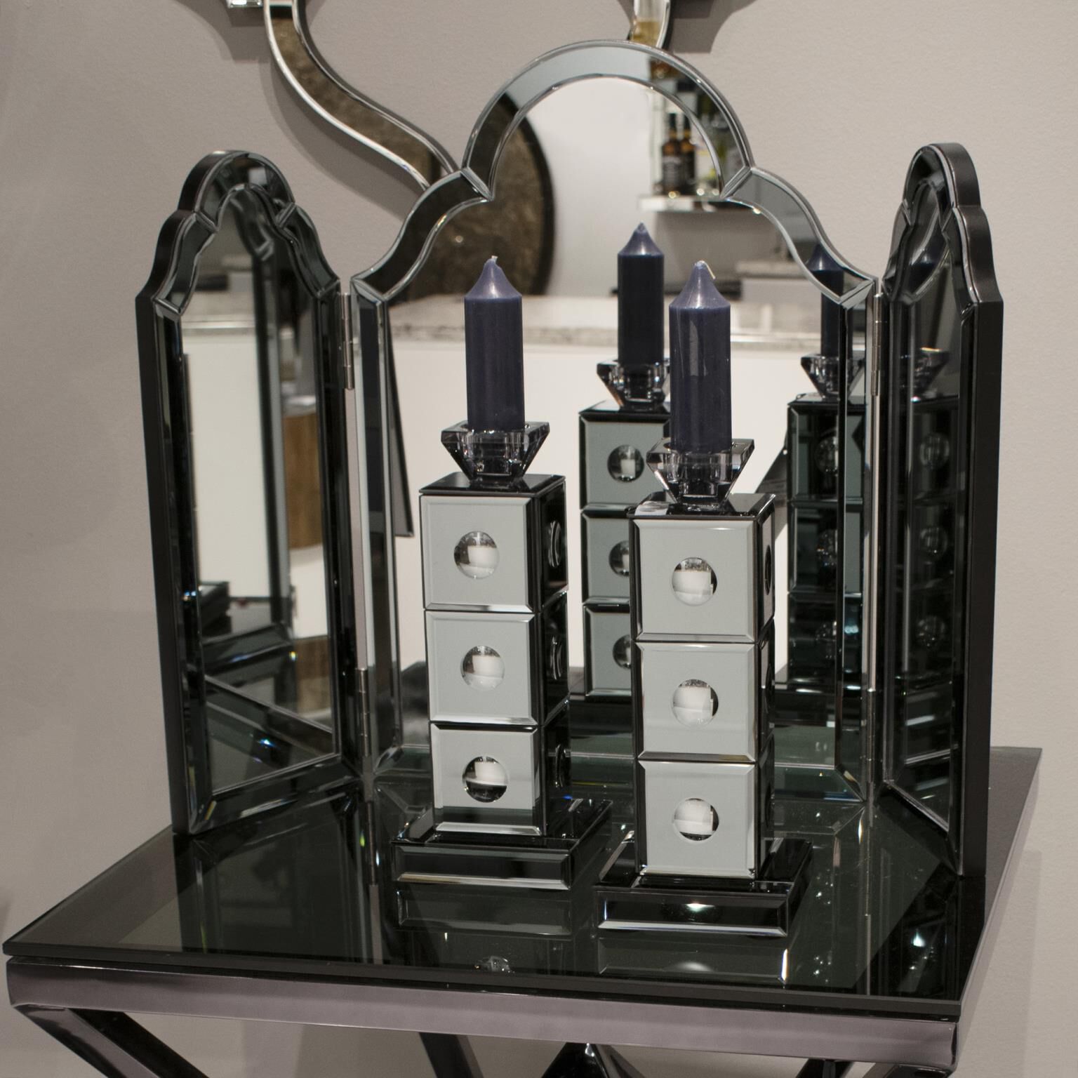 The Grigio Candle Holder by Howard Elliott Collection