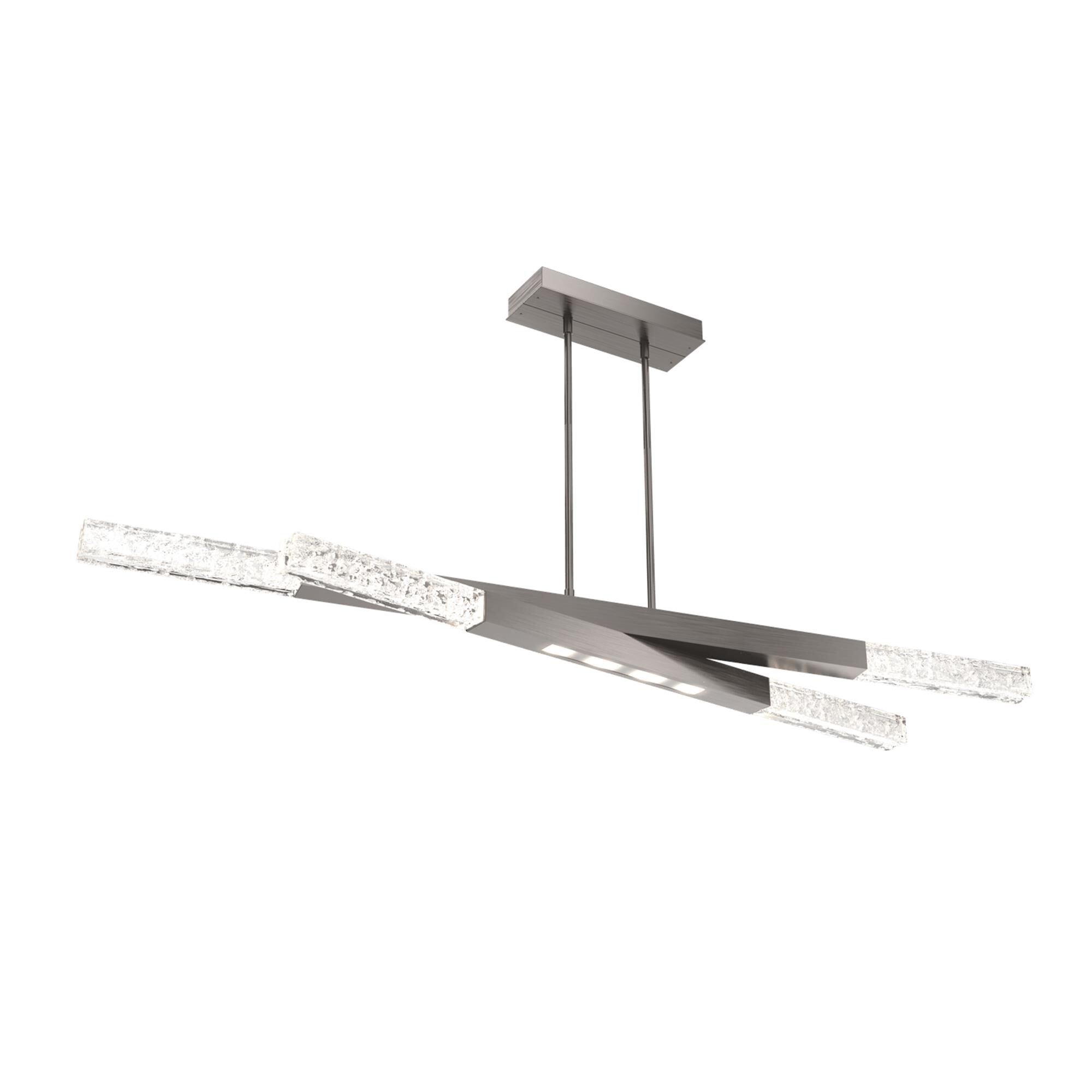 Shown in Gunmetal finish and Clear glass