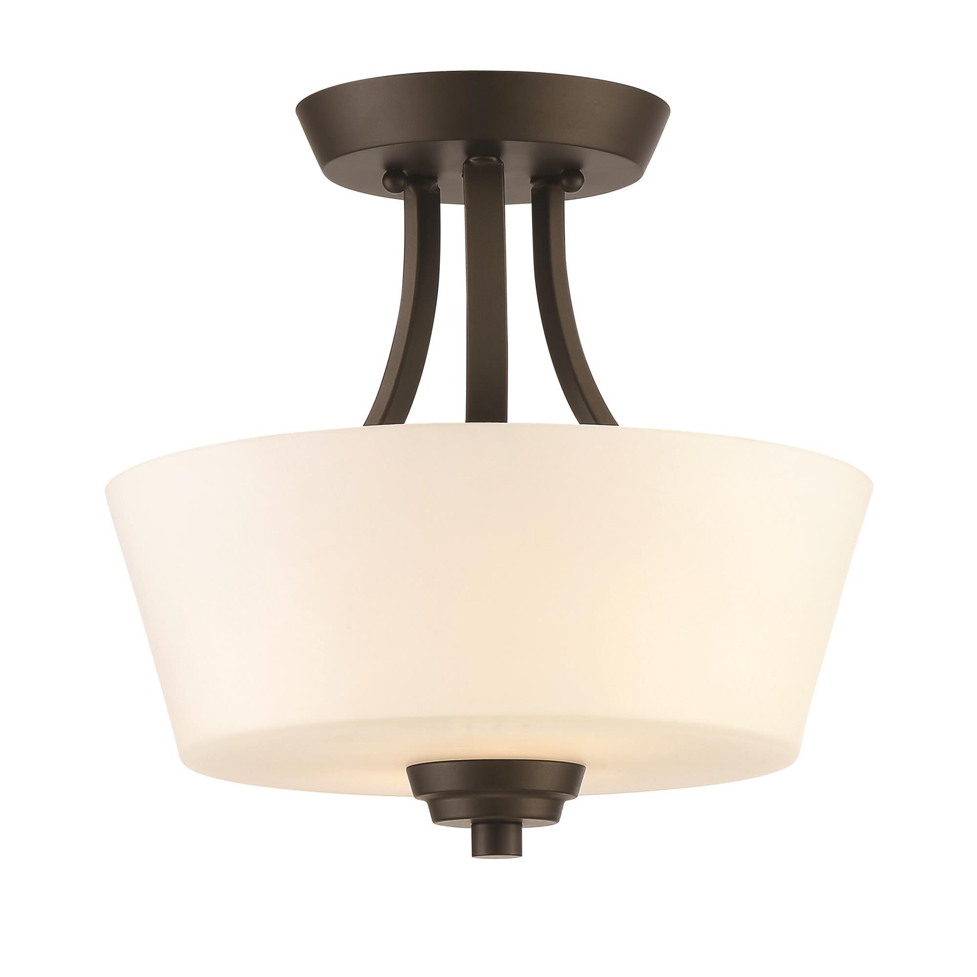 Grace 13 Inch 2 Light Semi Flush Mount by Craftmade