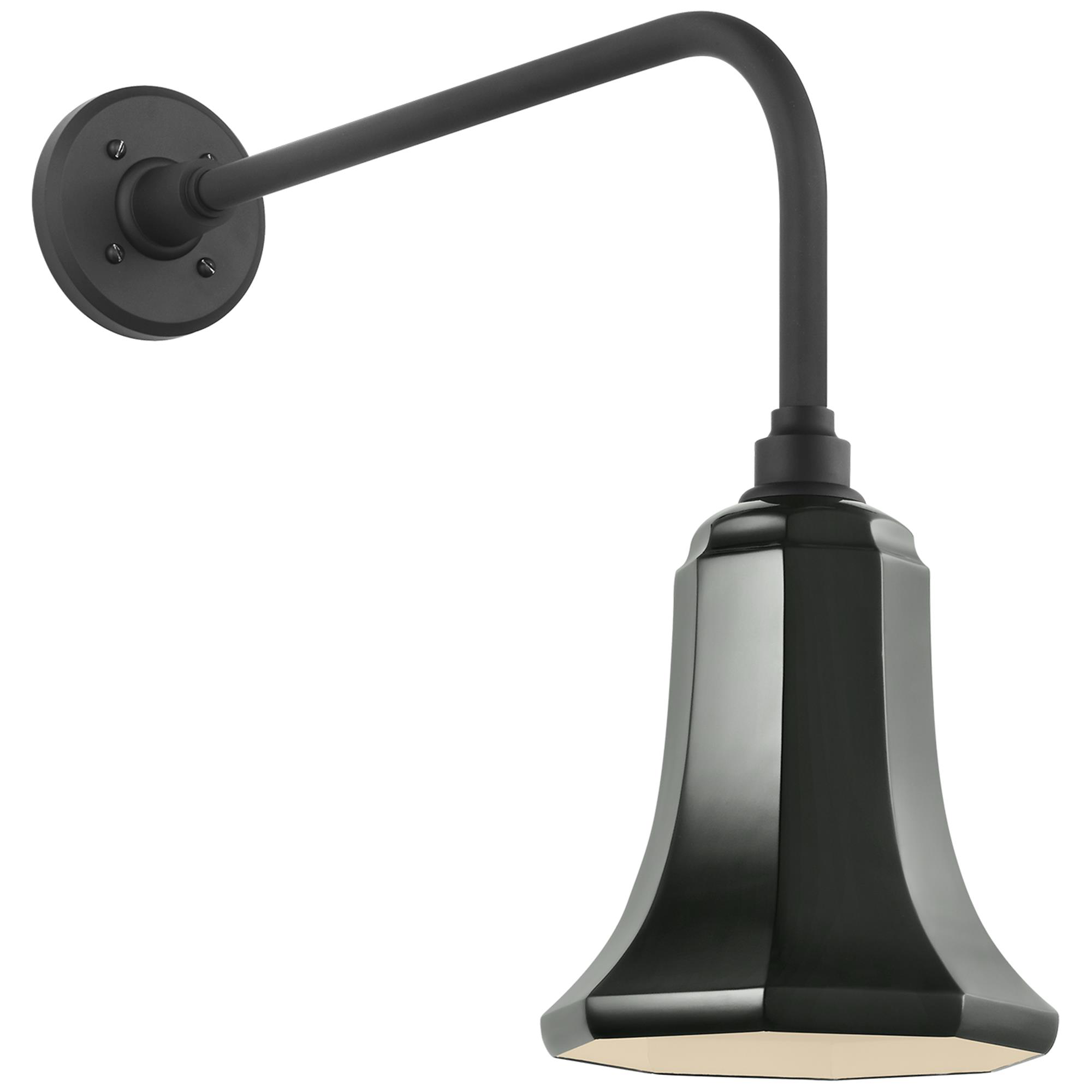 Shown in Matte Black finish and Green shade