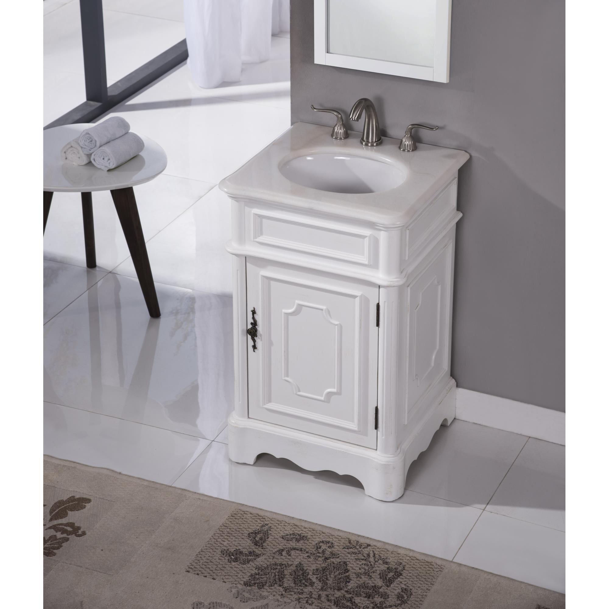 Shown in Antique White finish