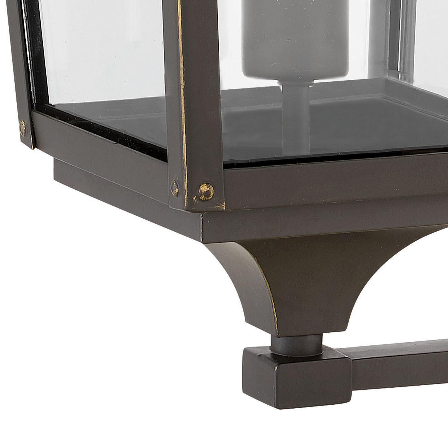 Shown in Oil Rubbed Bronze finish and Clear glass