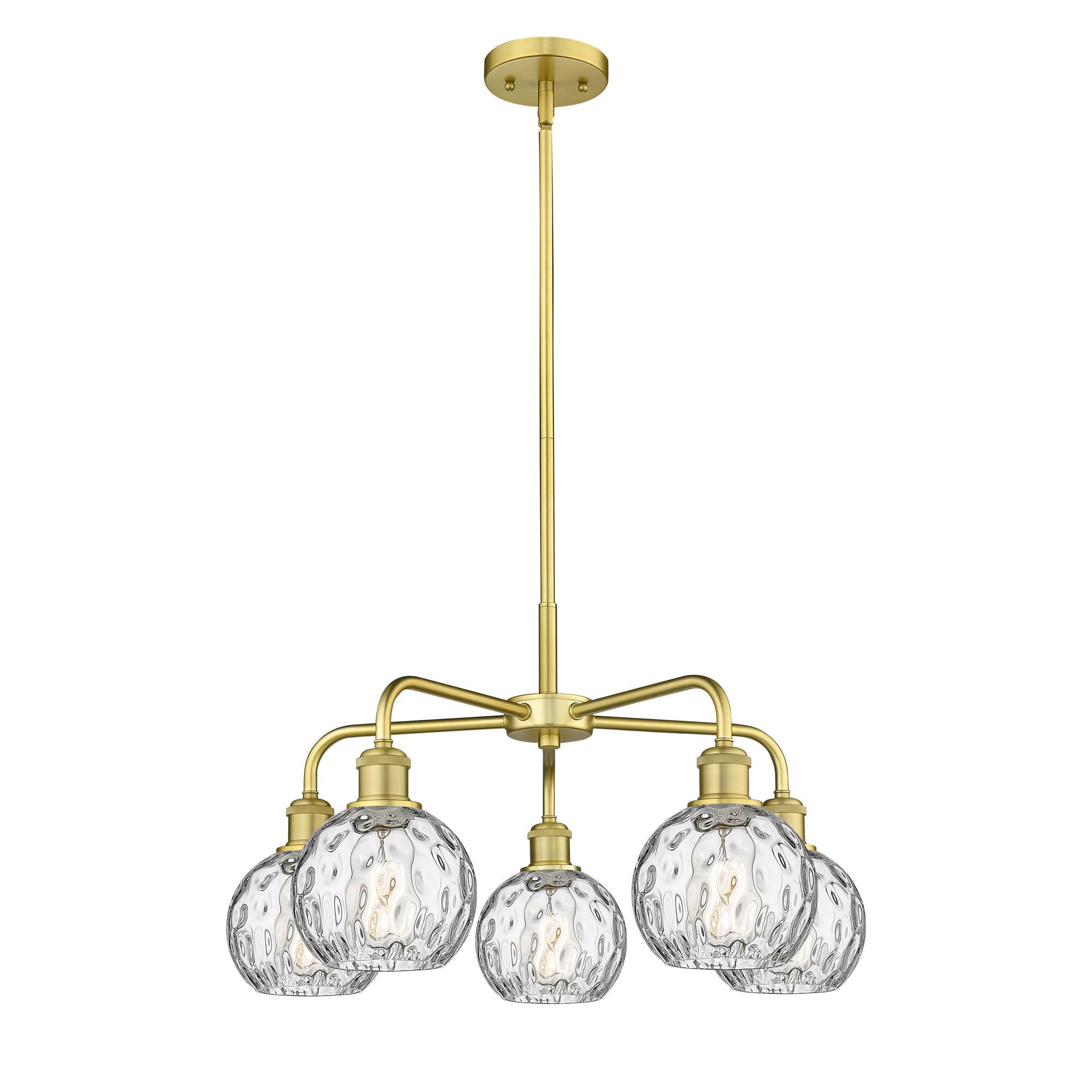 Shown in Satin Gold finish and Clear Water Glass glass