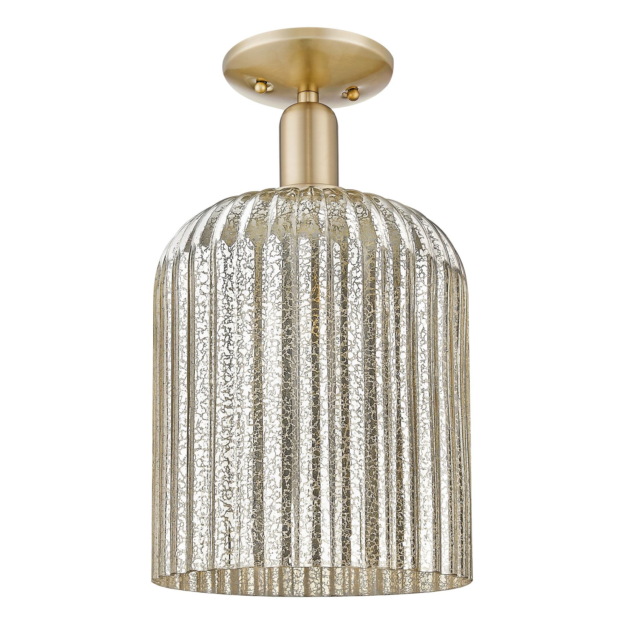 Shown in Champagne Bronze finish and Mercury glass