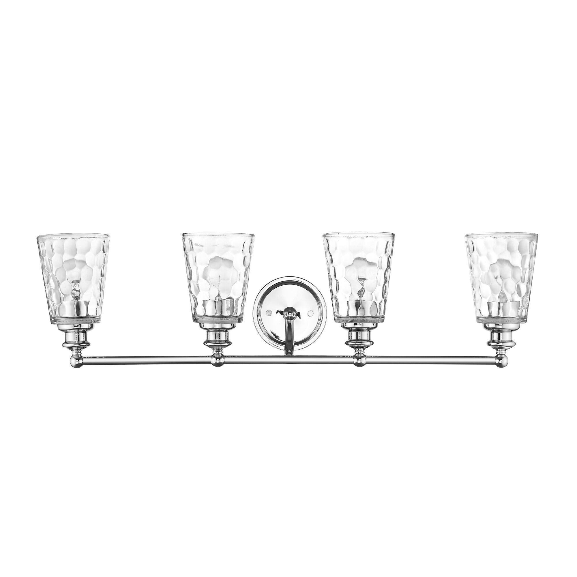 Shown in Chrome finish and Clear glass and Clear, Optic Cone Shaped Glass shade