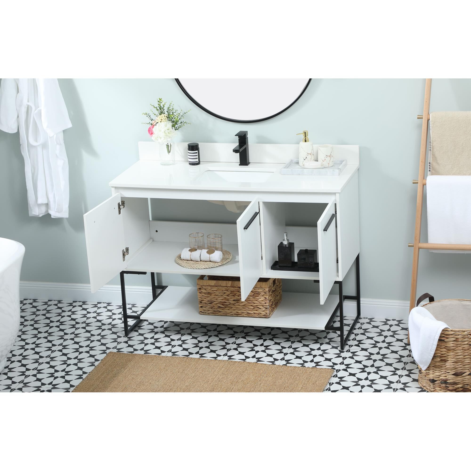 Shown in White finish