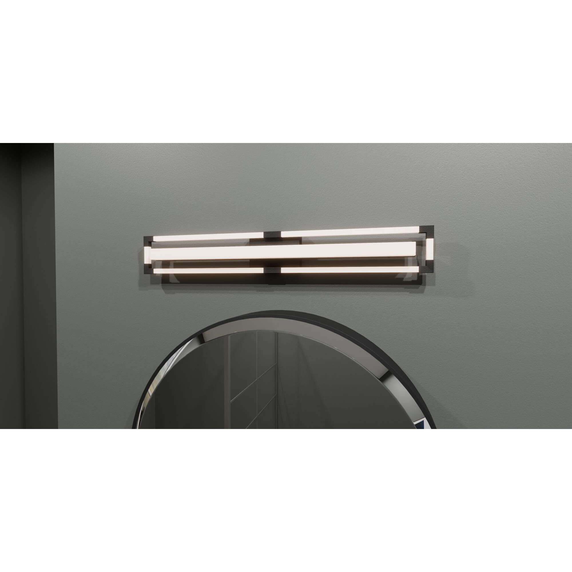 Shown in Matte Black finish and Etched Acrylic shade