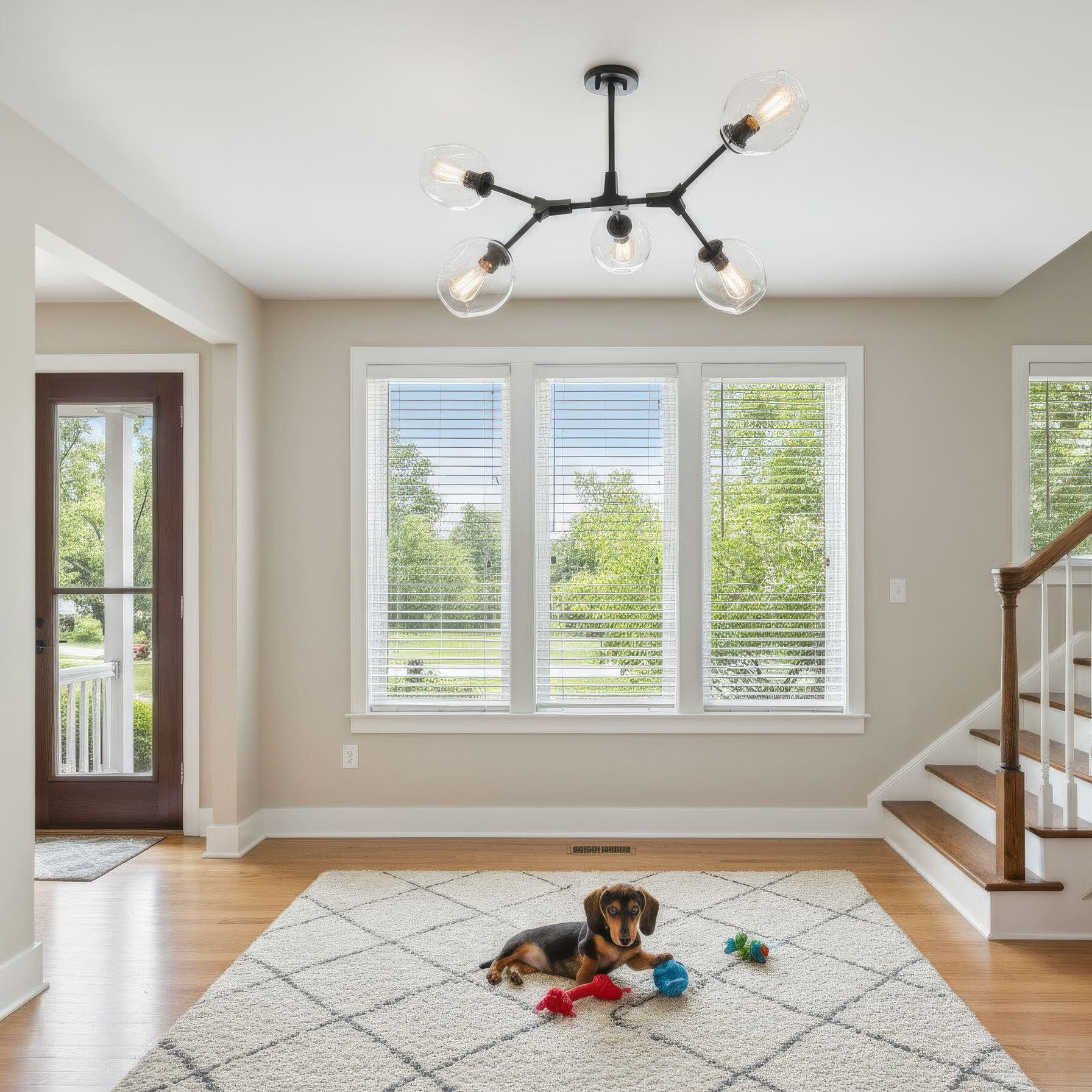 Organic 29 Inch 4 Light Semi Flush Mount by Artcraft - Clearance