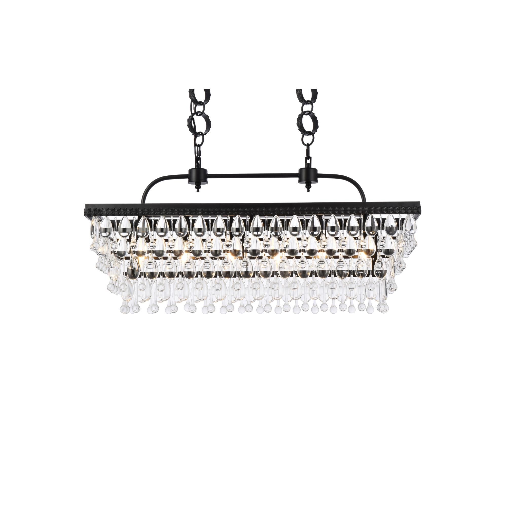 Nordic 32 Inch 6 Light Linear Suspension Light by Elegant Lighting