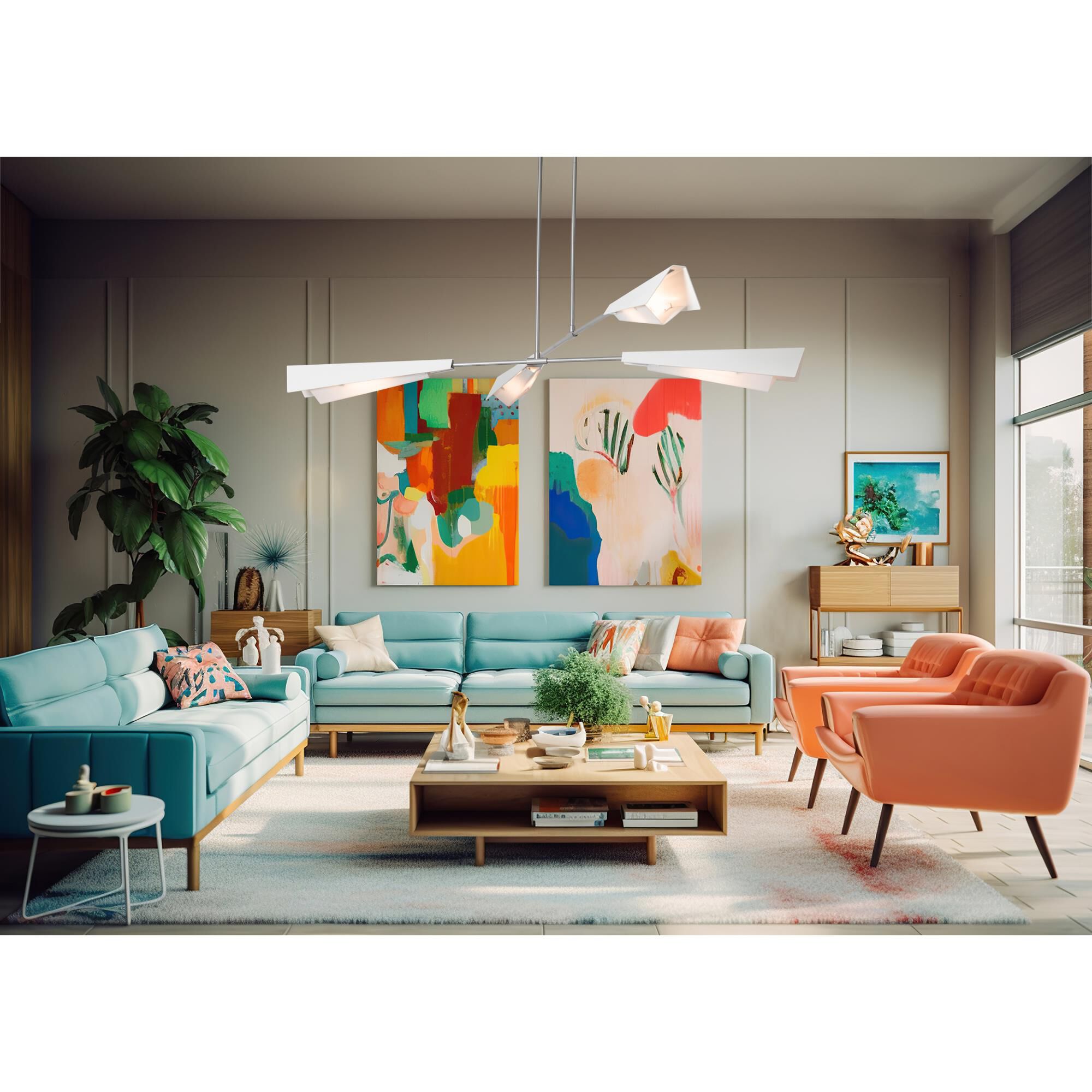 Vertex 92 Inch Chandelier by Hubbardton Forge