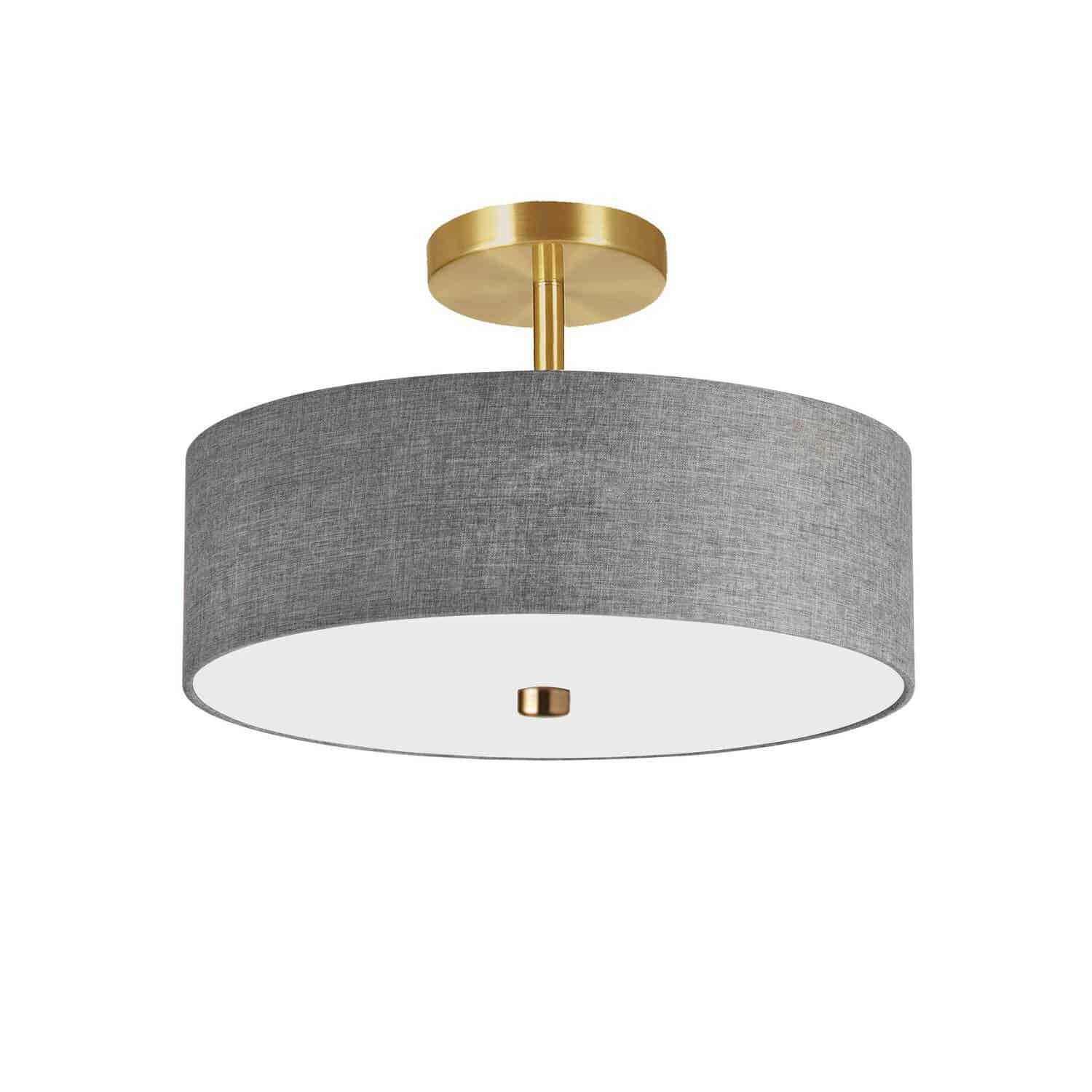 Everly 14 Inch 3 Light Semi Flush Mount by Dainolite