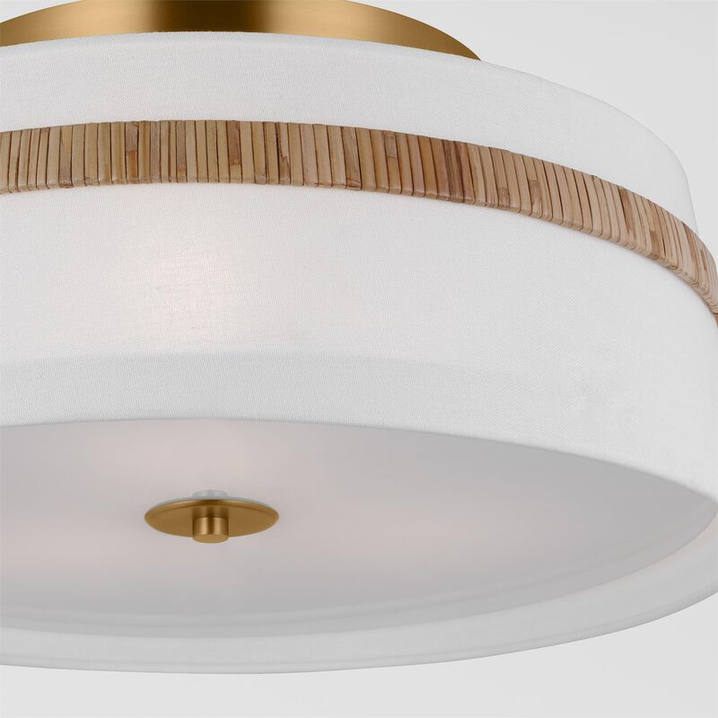 Alexa Hampton Cordtlandt 19 Inch 3 Light Semi Flush Mount by Visual Comfort Studio