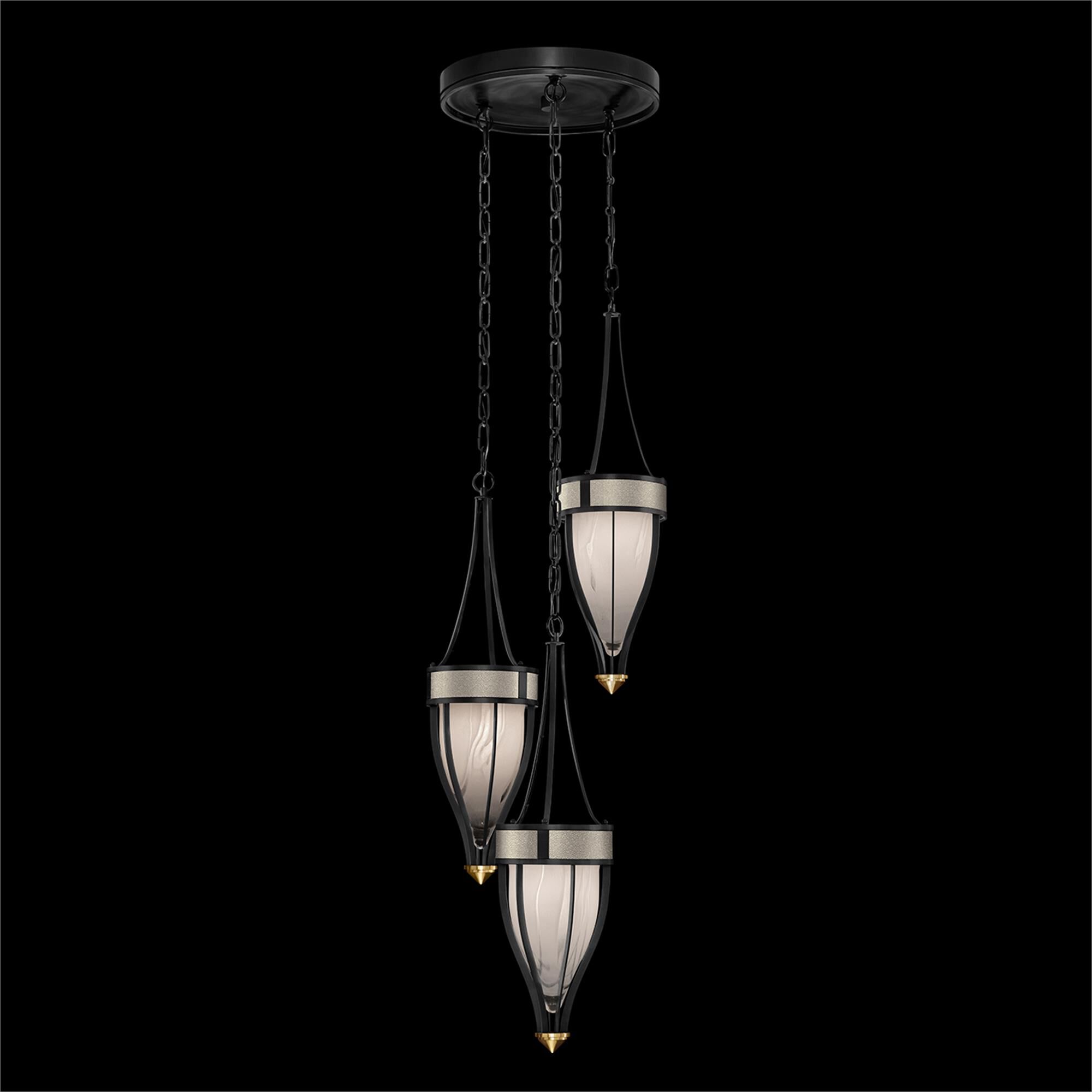 Shown in Black Iron and Brass  finish and Coco accent