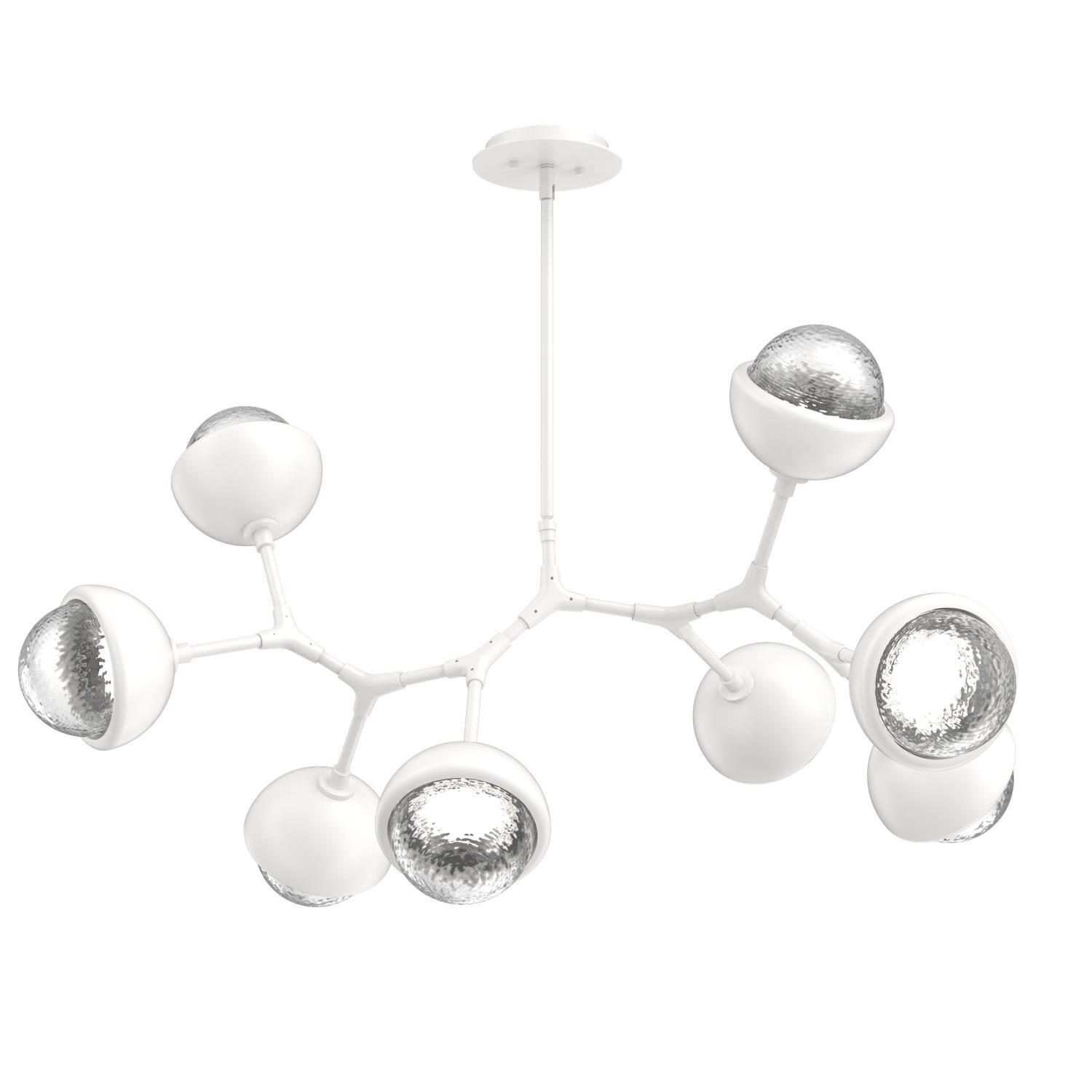 Shown in Salt White finish and Clear glass and Metal Shade Matching Finish accent