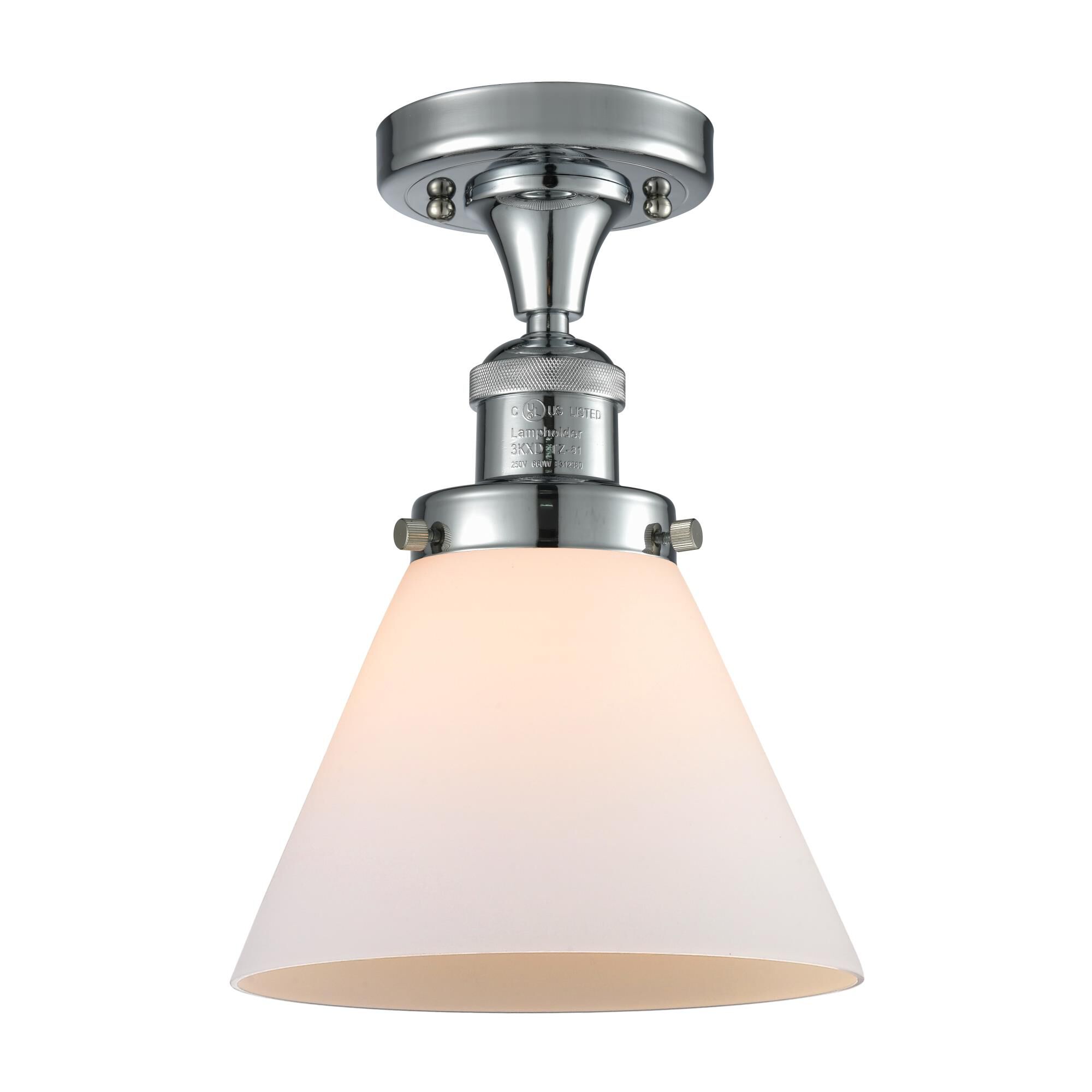 Bruno Marashlian Large Cone 7 Inch 1 Light Semi Flush Mount by Innovations Lighting