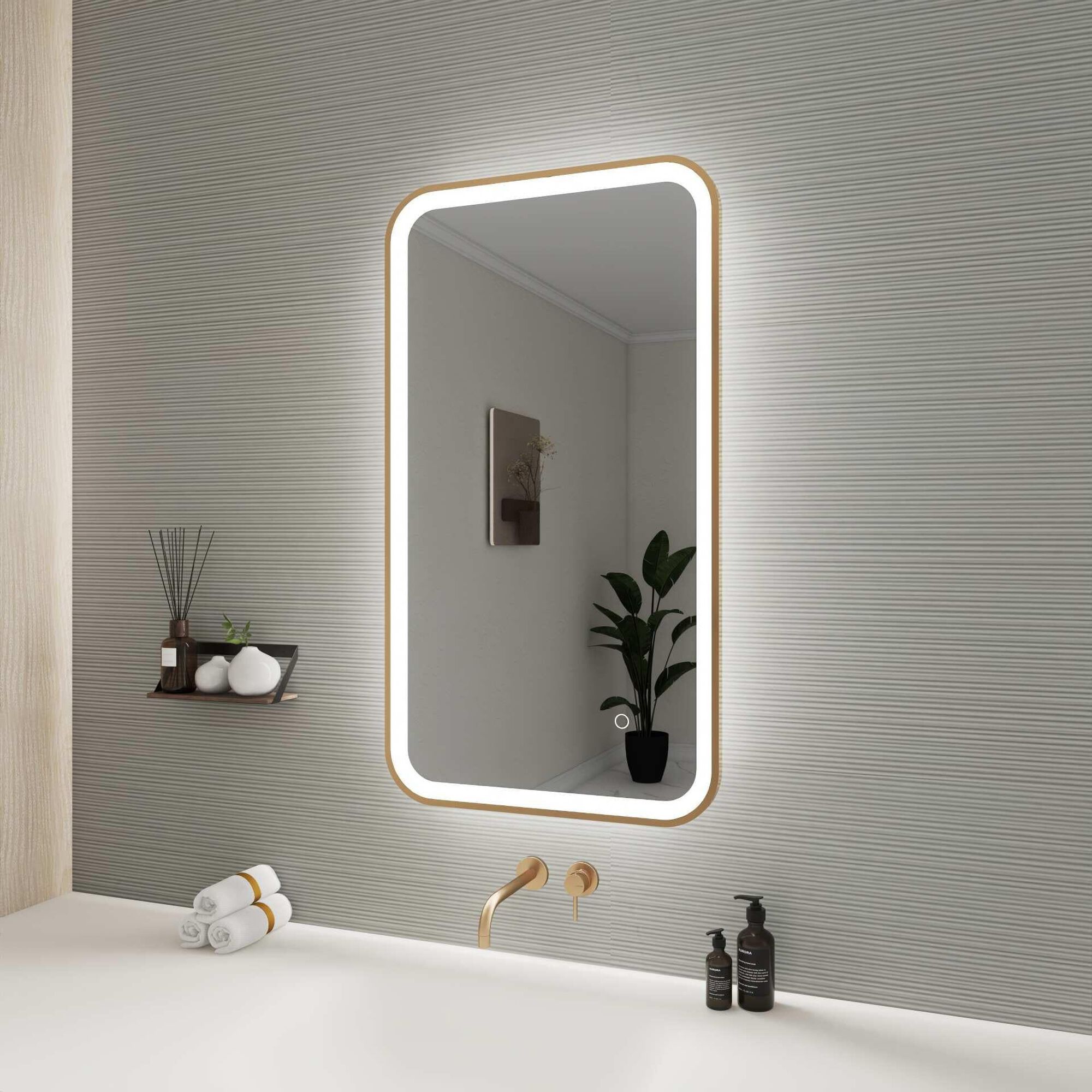 Shown in Satin Gold finish
