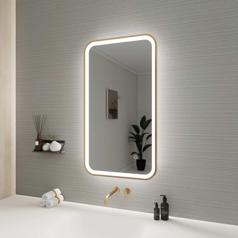 Harmoni 36 Inch Rectangular LED Lighted Mirror by Elegant Decor