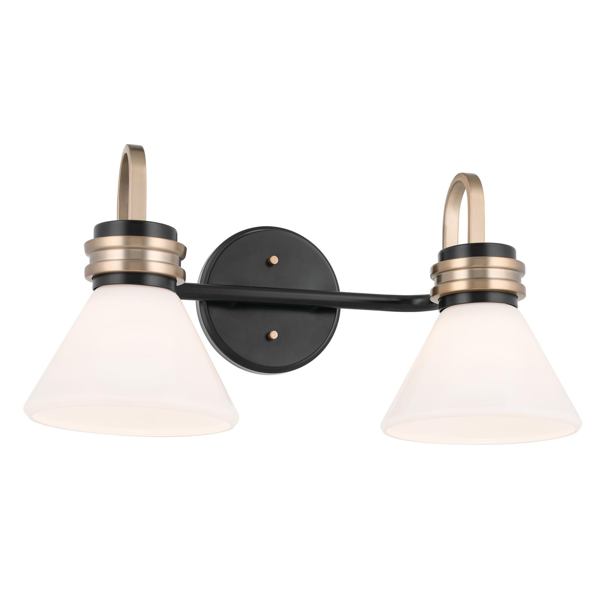 Shown in Black finish and Opal glass