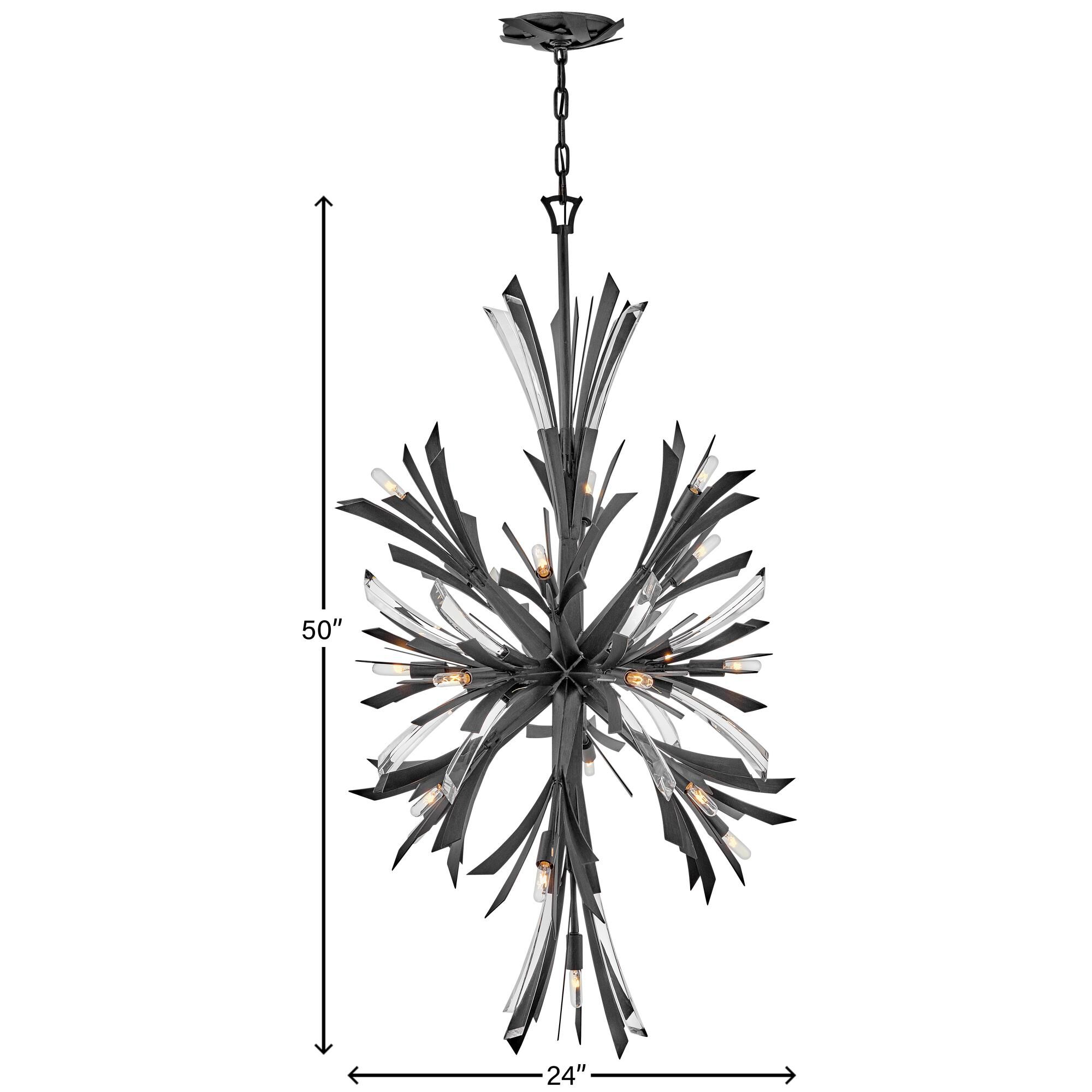 Vida 24 Inch 19 Light Chandelier by Fredrick Ramond