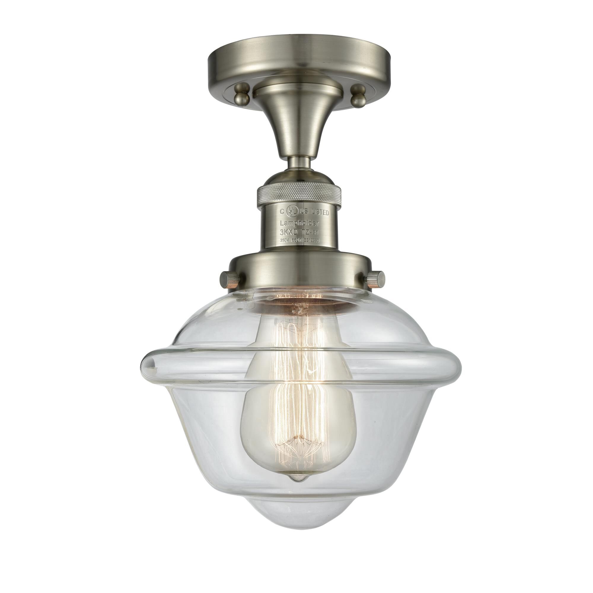 Bruno Marashlian Small Oxford 7 Inch 1 Light Semi Flush Mount by Innovations Lighting