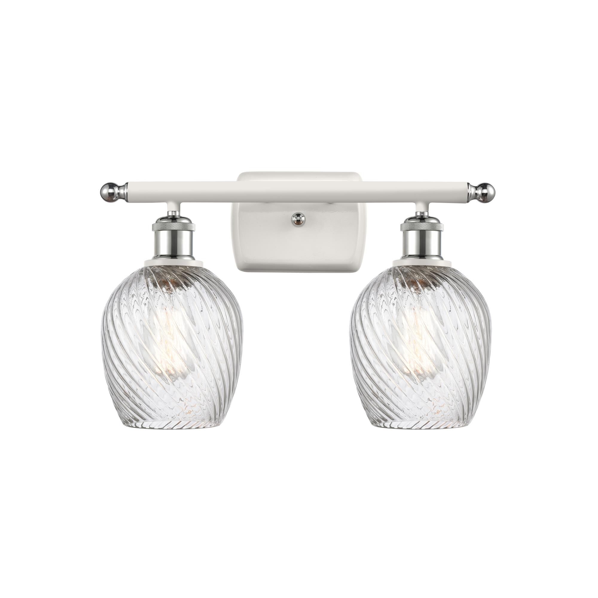 Shown in White And Polished Chrome finish and Globe glass and Glass shade and Polished Chrome accent
