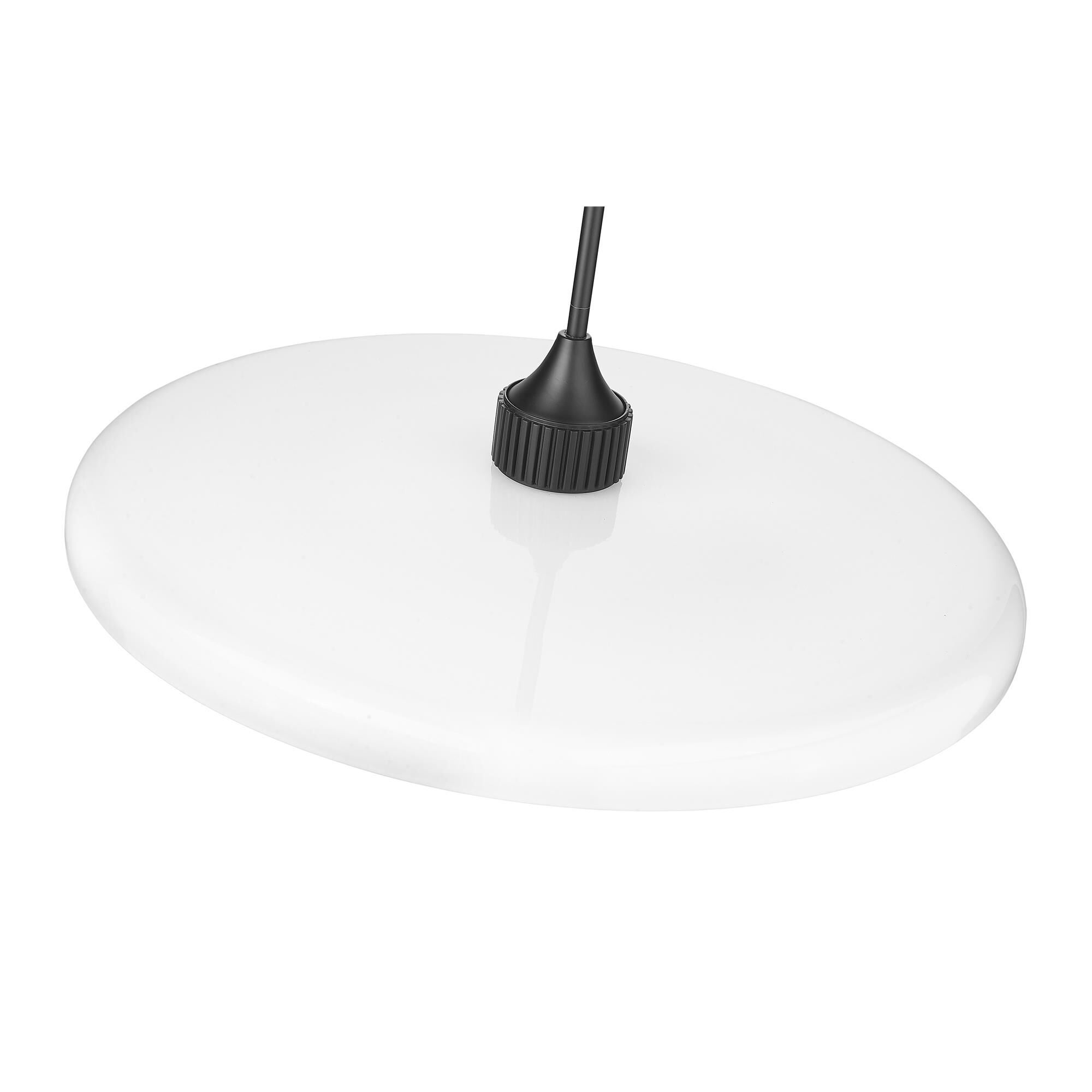 Shown in Matte Black finish and Opal glass