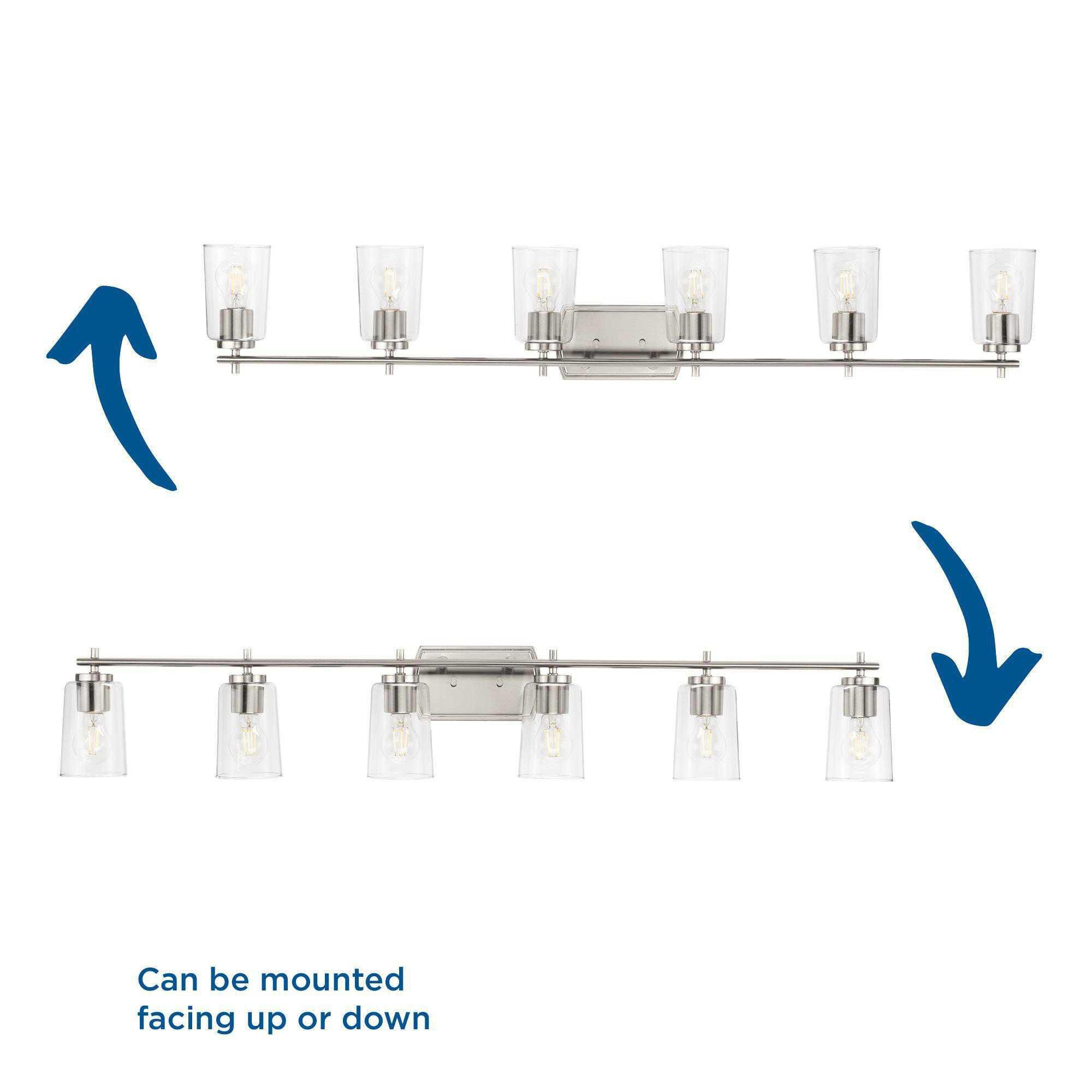 Adley 48 Inch 6 Light Bath Vanity Light by Progress Lighting