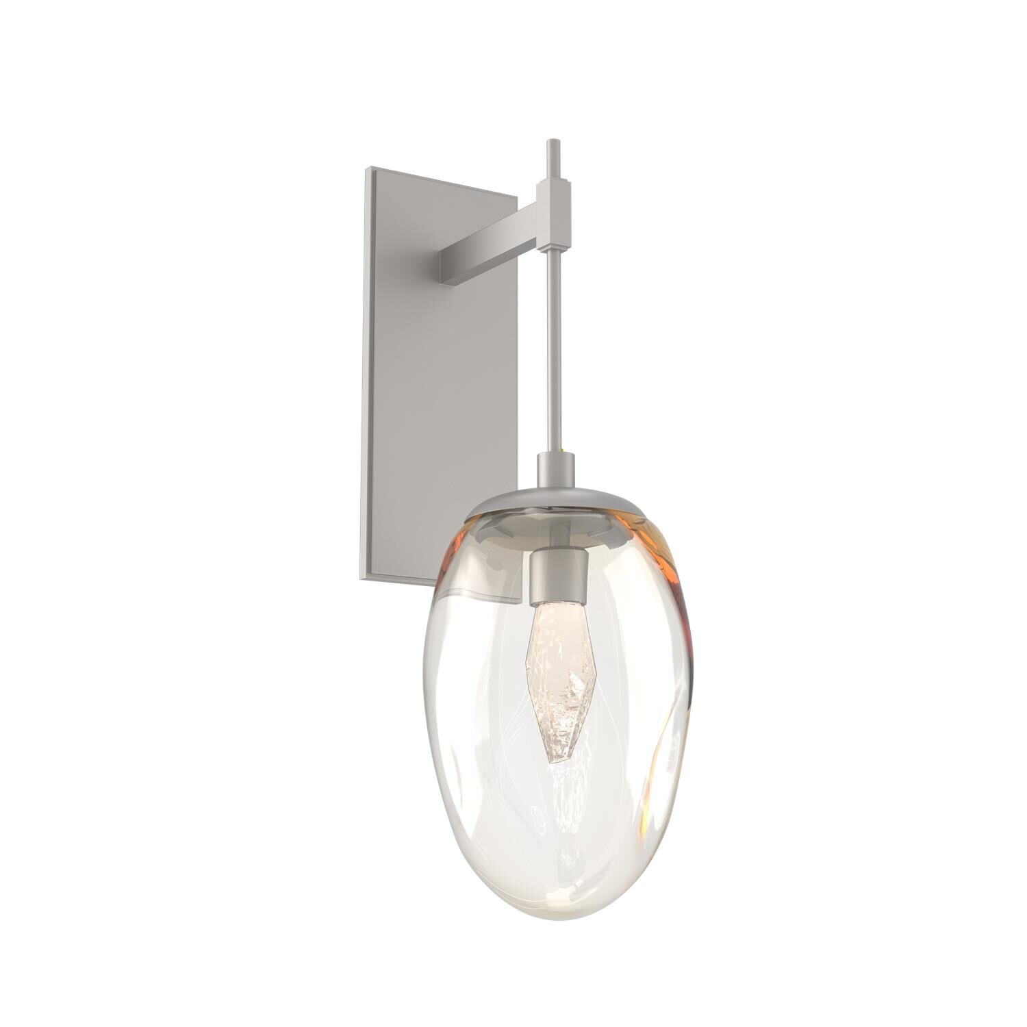 Shown in Metallic Beige Silver finish and Amber Geo glass