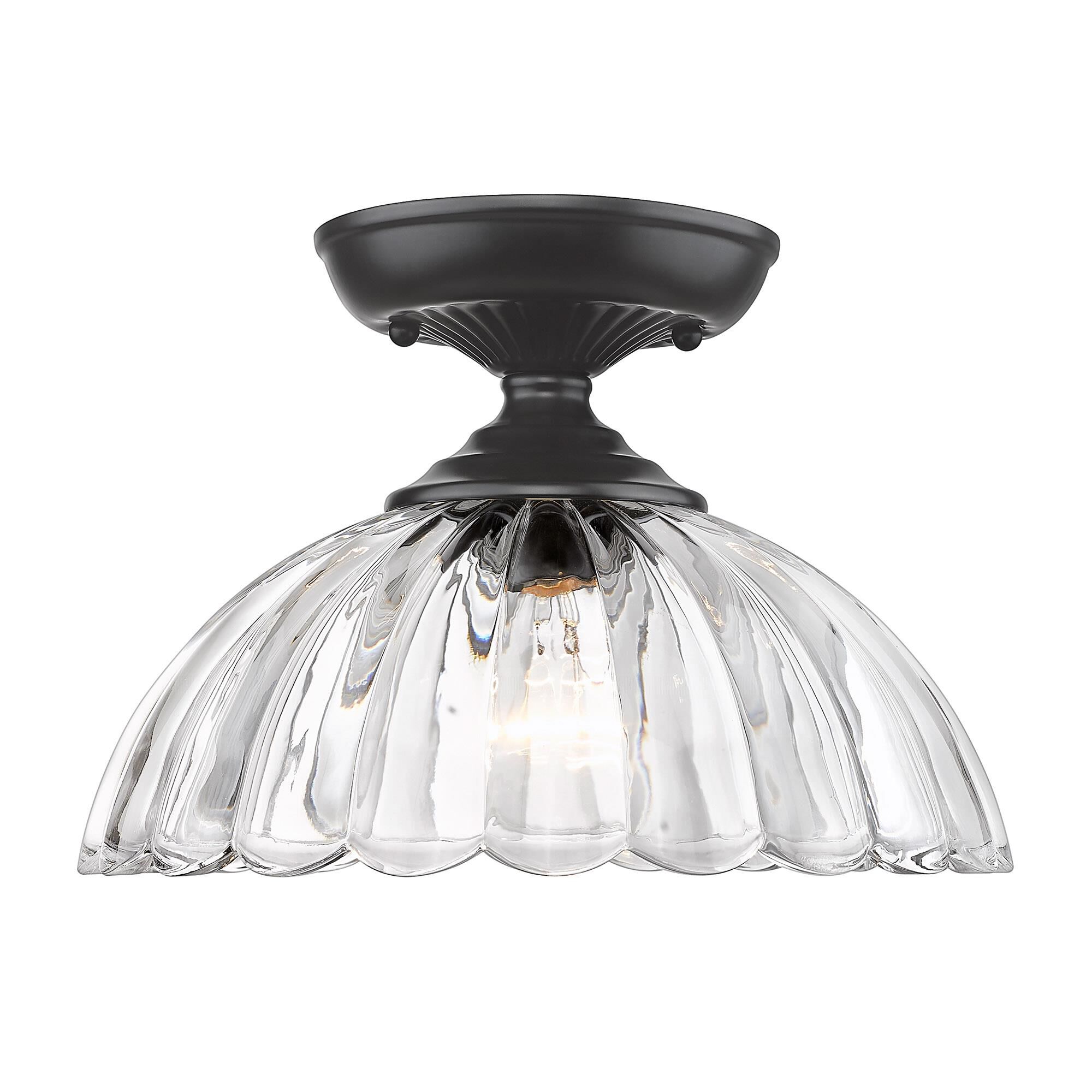 Audra 12 Inch Semi Flush Mount by Golden Lighting