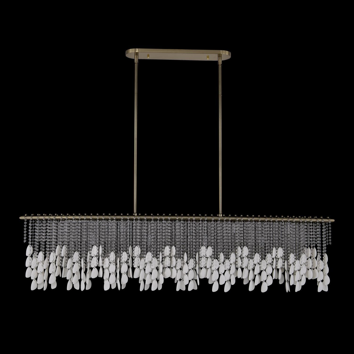 Shown in Brushed Champagne Gold finish and Clear crystal