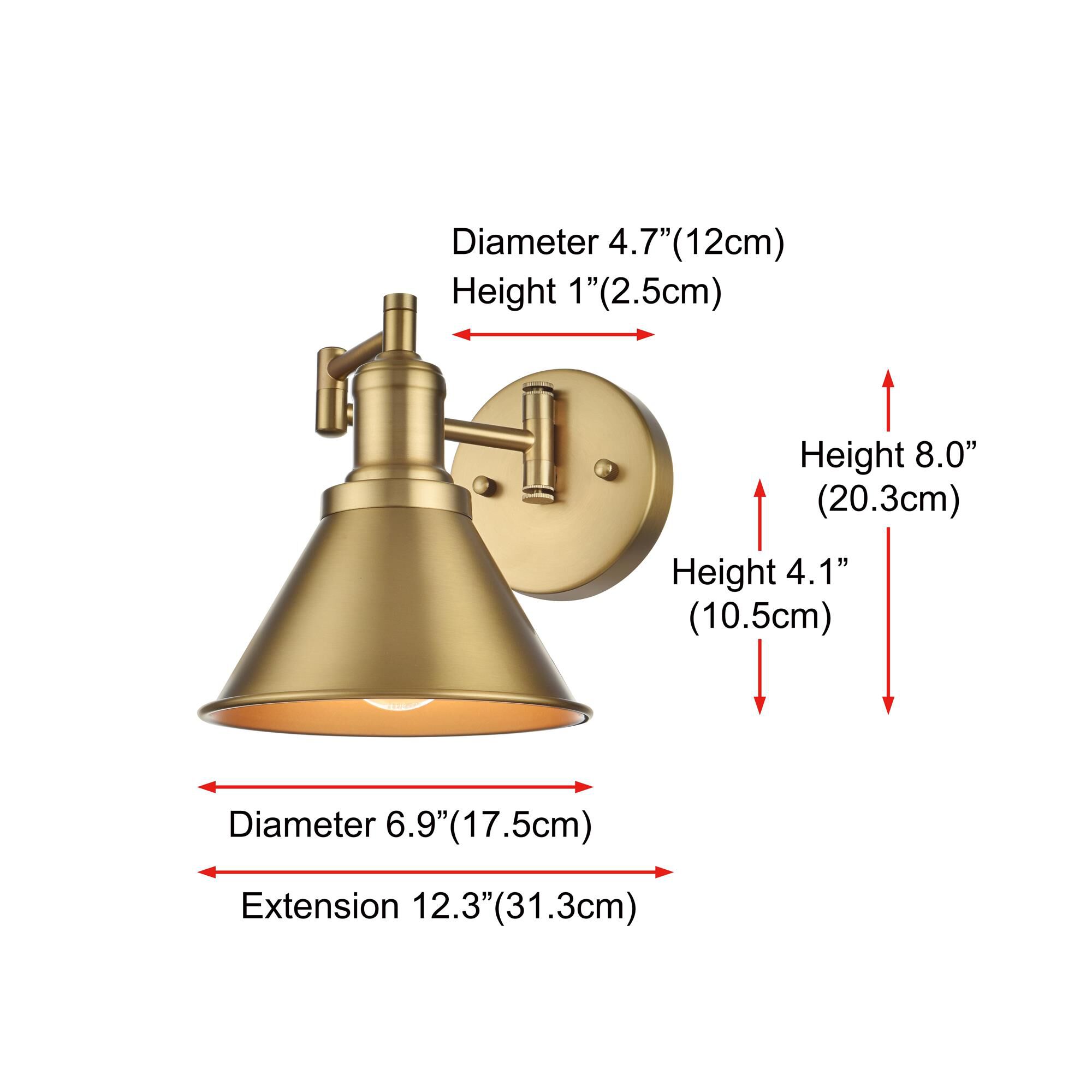 Judson 8 Inch Wall Swing Lamp by Elegant Lighting