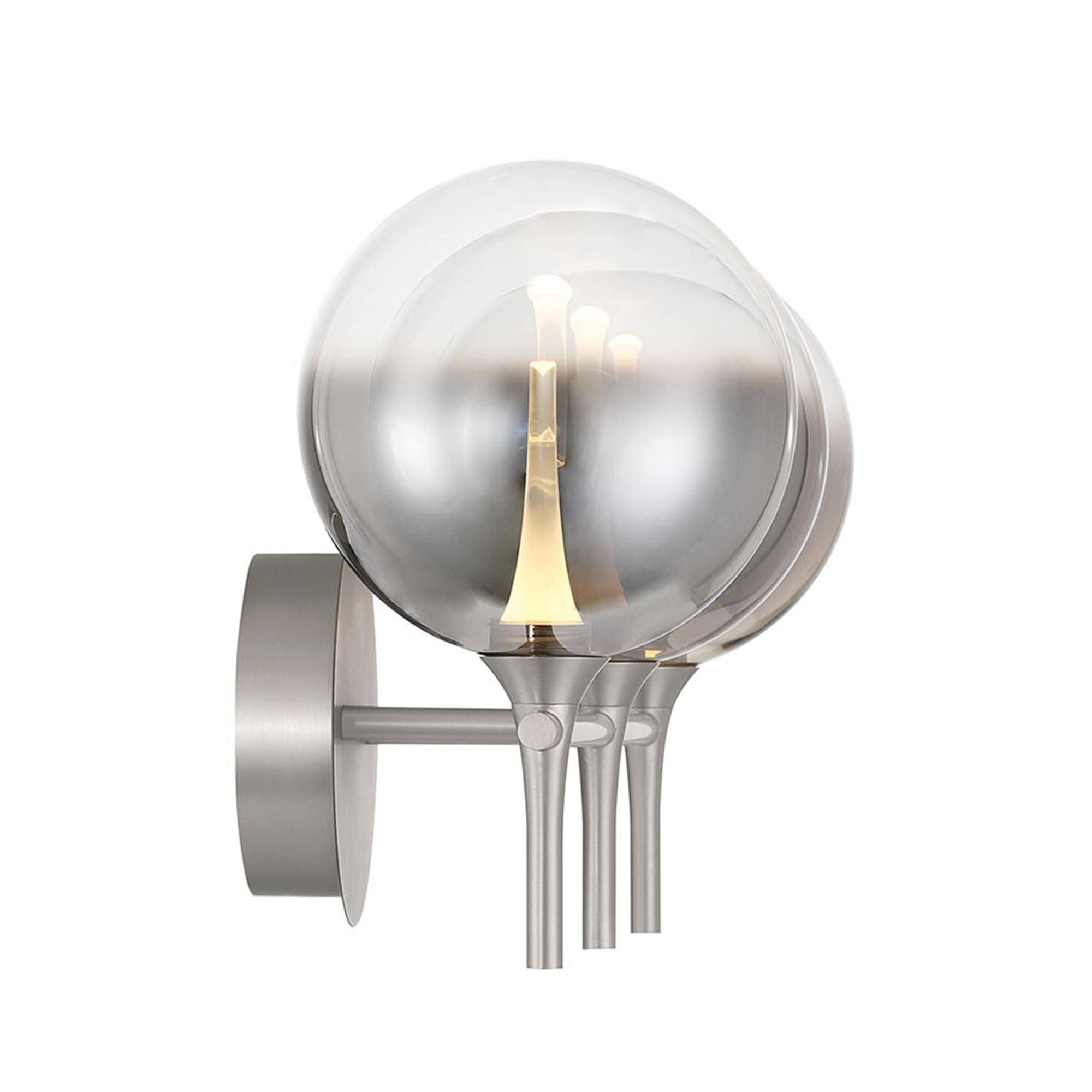 Shown in Nickel finish and Smoked glass