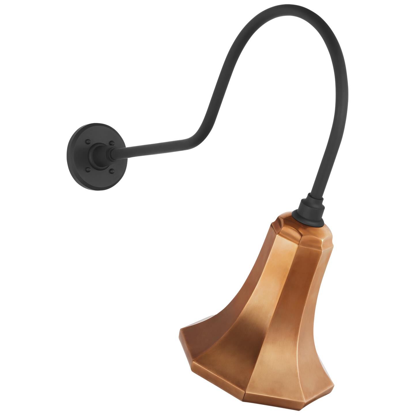 Shown in Matte Black finish and Copper shade