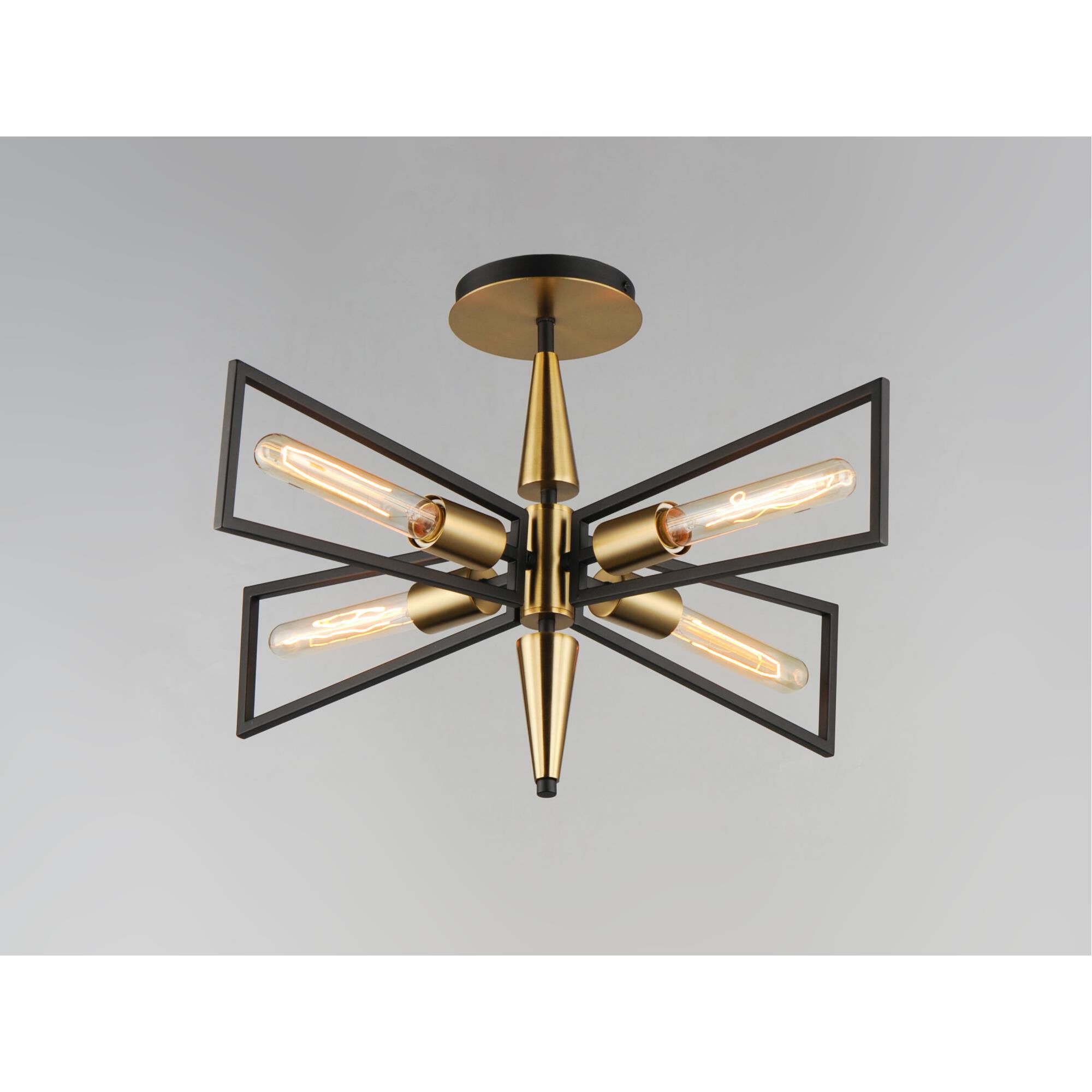 Shown in Black / Satin Brass finish