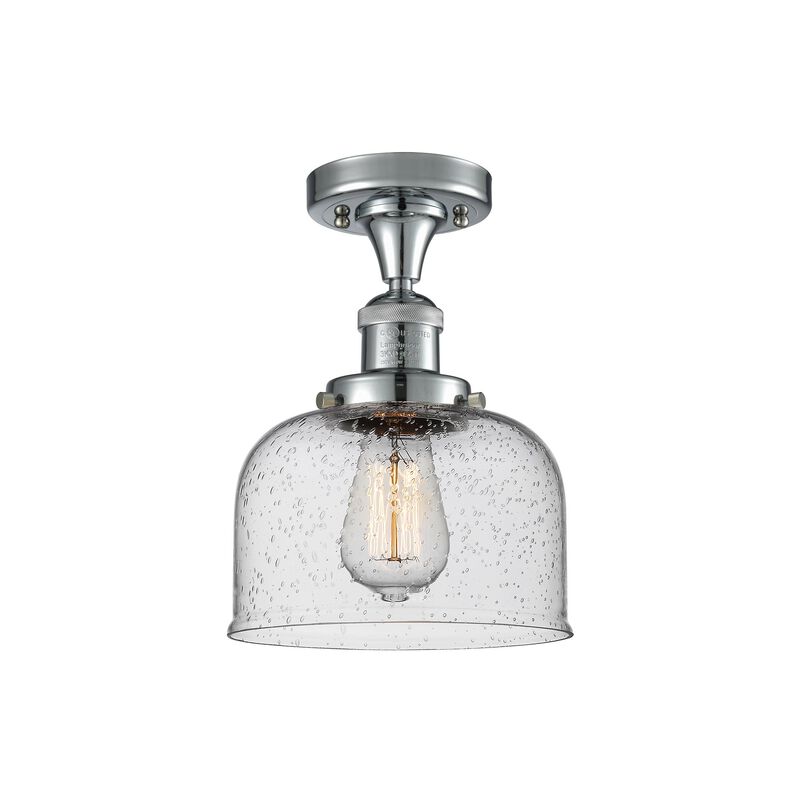 Bruno Marashlian Large Bell 8 Inch 1 Light Semi Flush Mount by Innovations Lighting