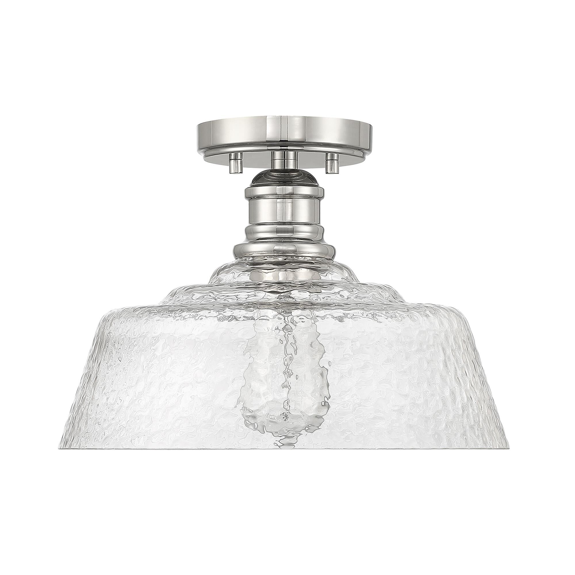 Shown in Polished Nickel finish and Vintage glass
