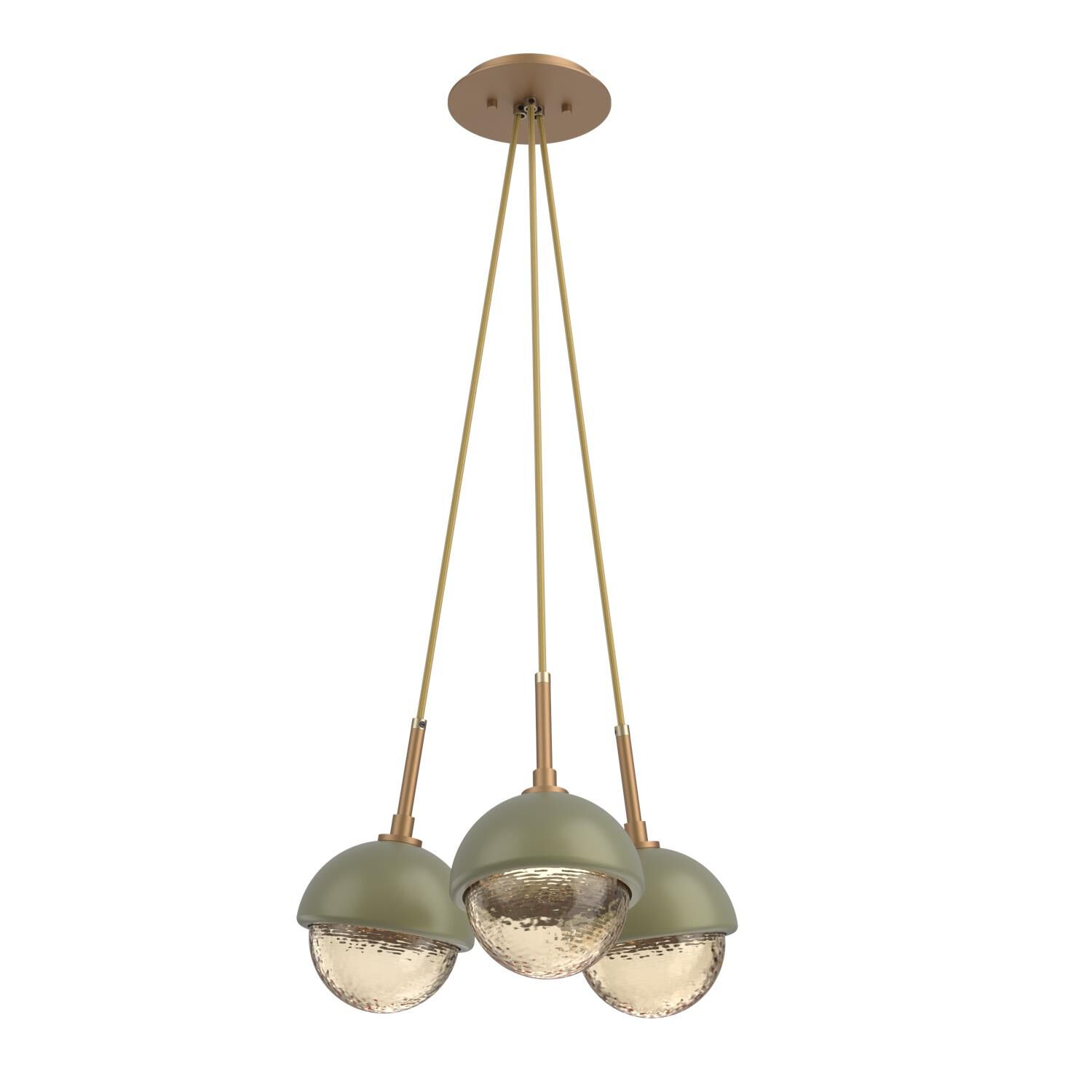 Levi Wilson Cabochon 13 Inch Multi Pendant Light by Hammerton Studio