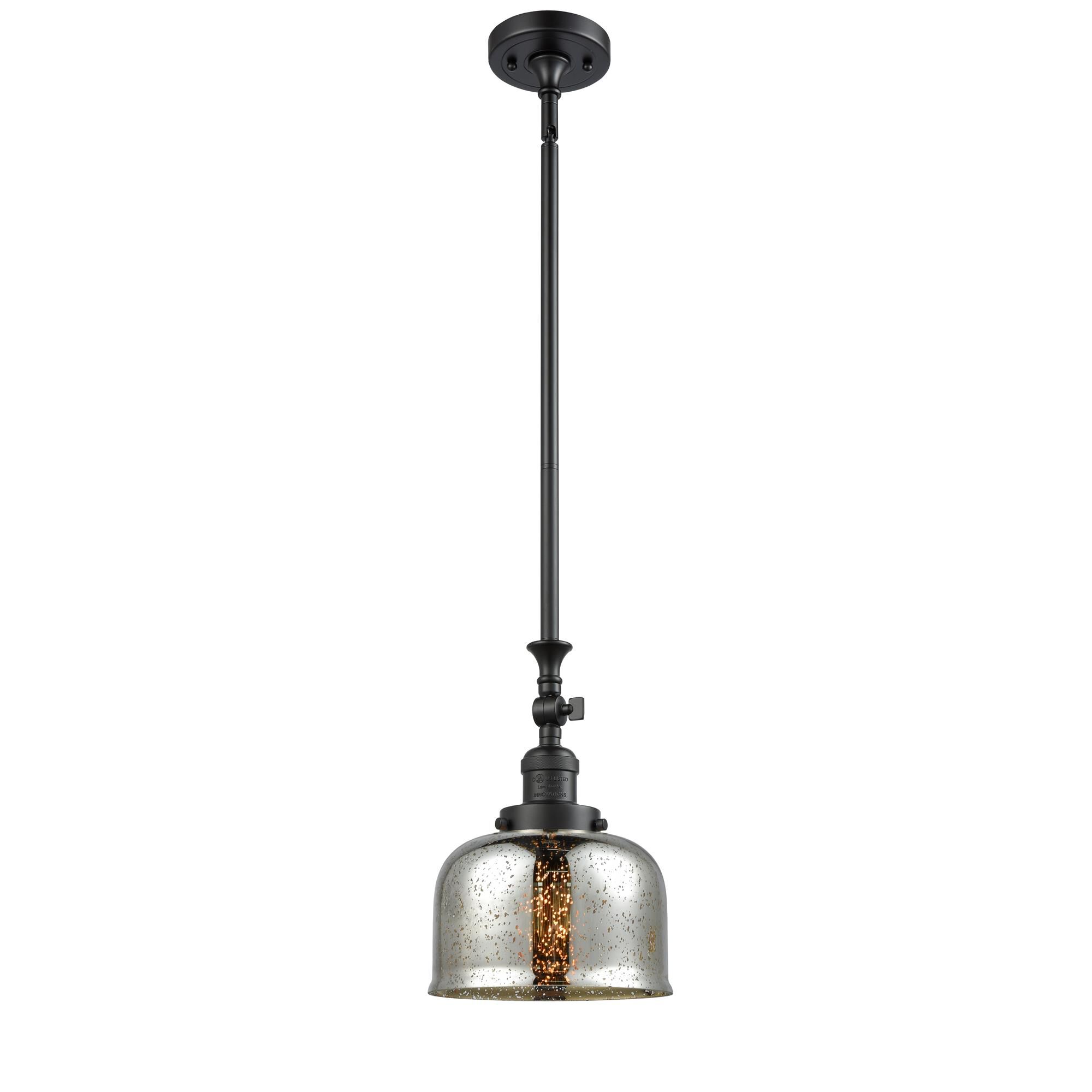 Shown in Matte Black finish and Silver Mercury glass