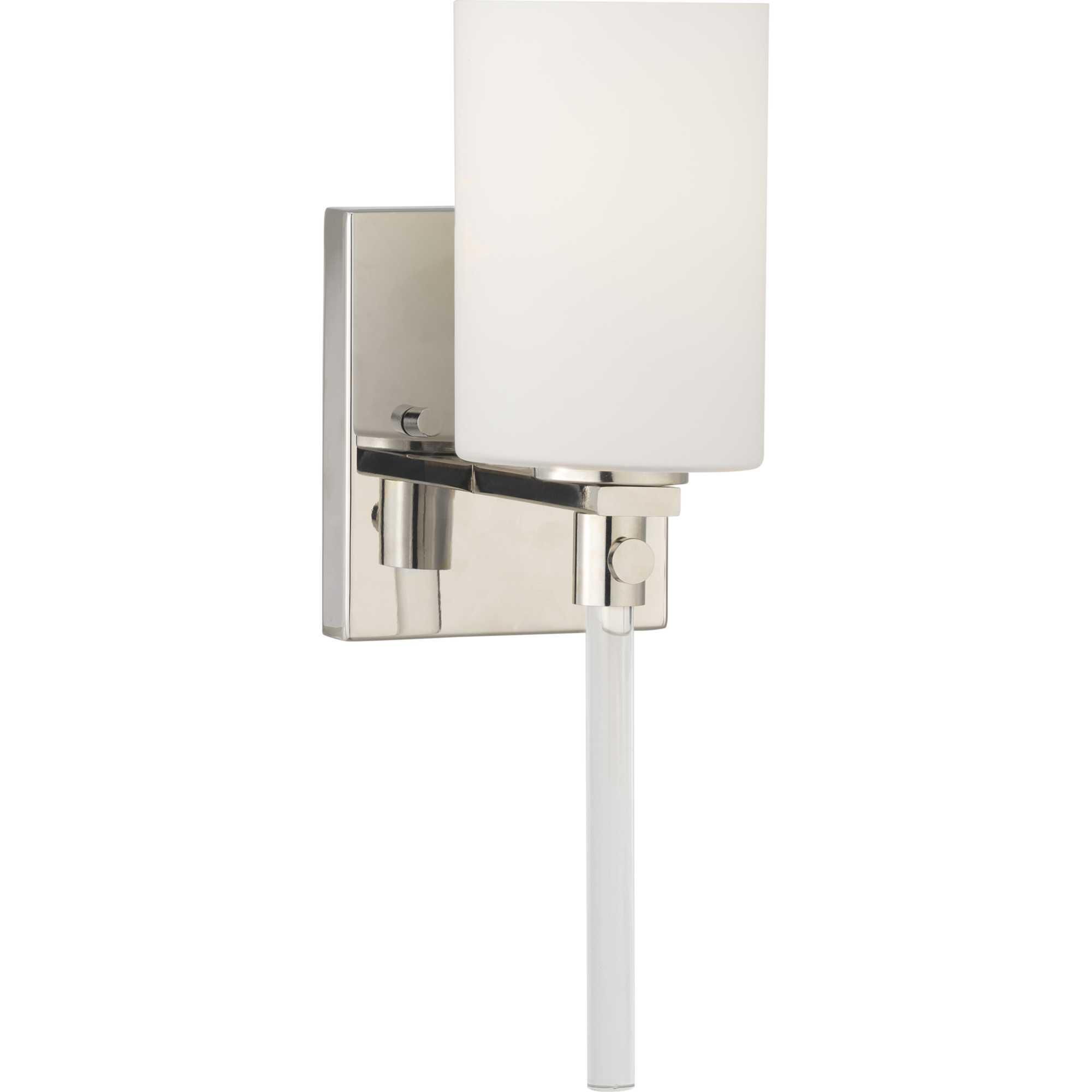 Shown in Polished Nickel finish and Etched Opal glass