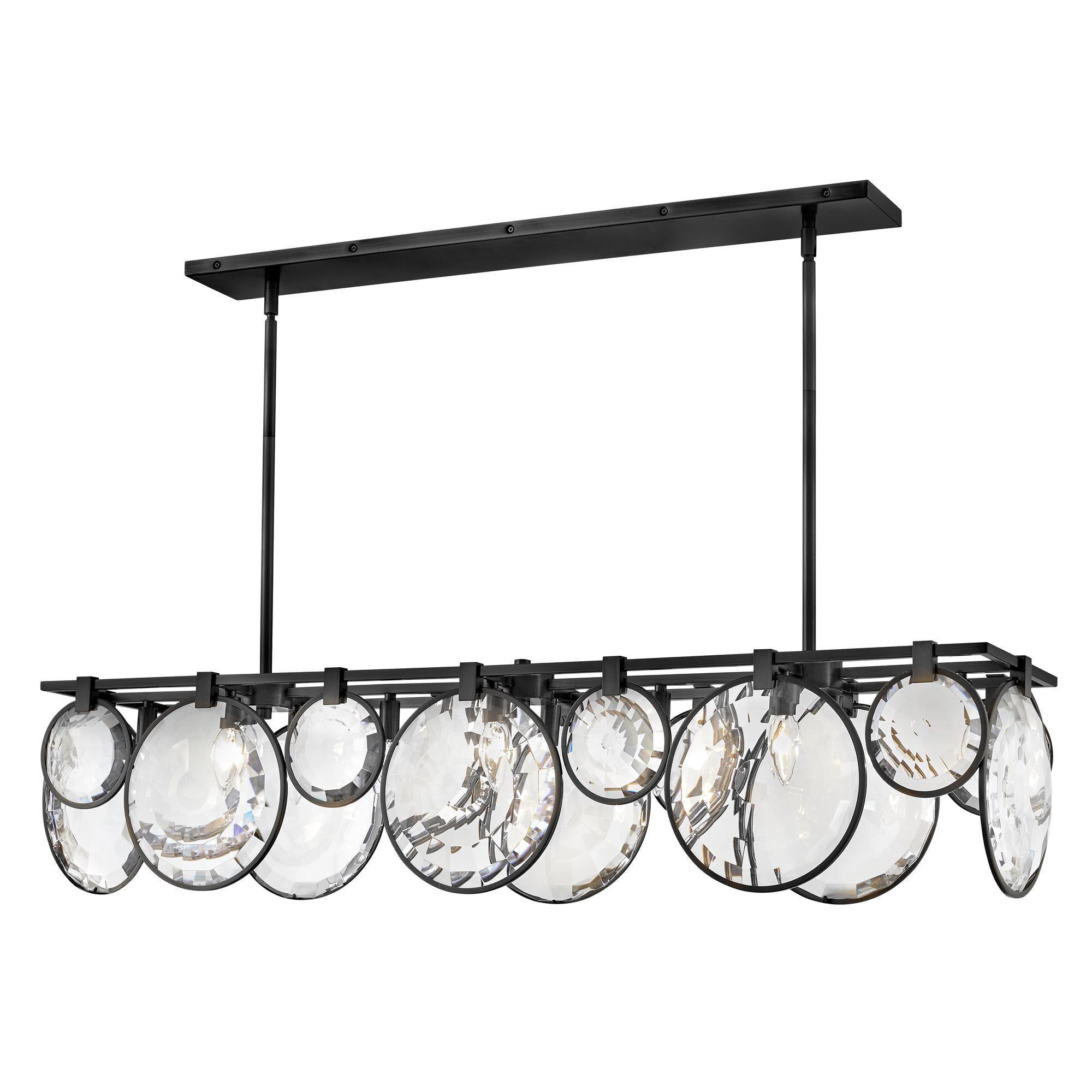 Shown in Black finish and Optic Crystal glass