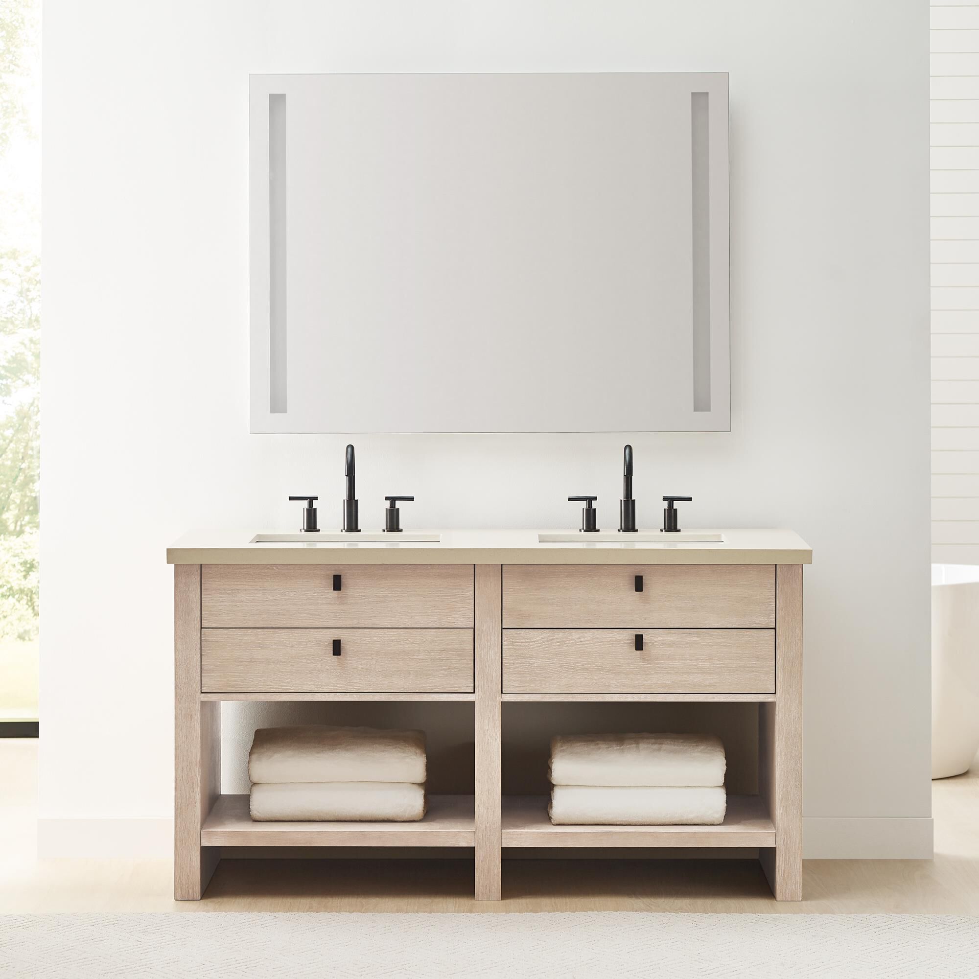 Lustro 48 Inch LED Lighted Mirror by Generation Lighting