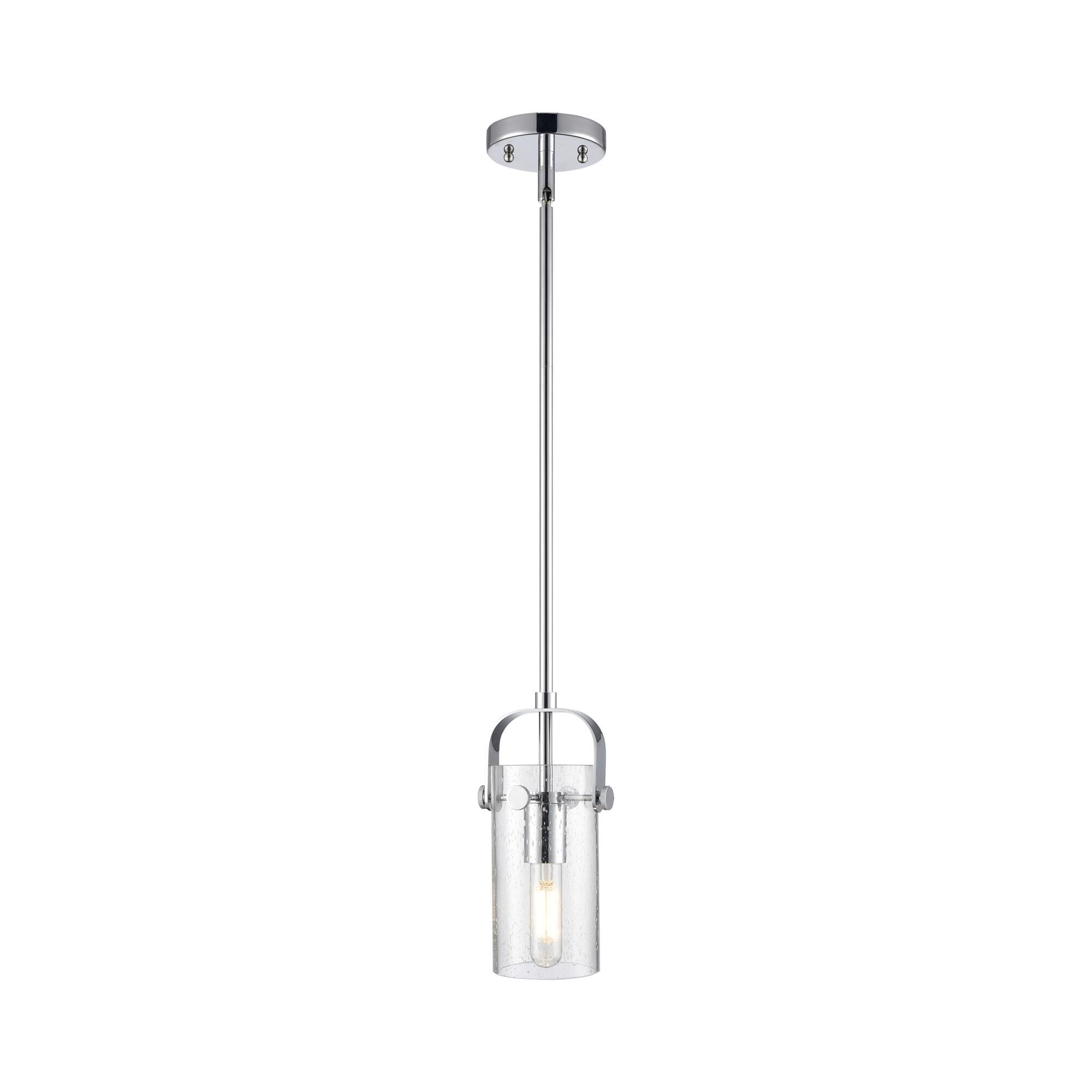 Shown in Polished Chrome finish and Seedy glass