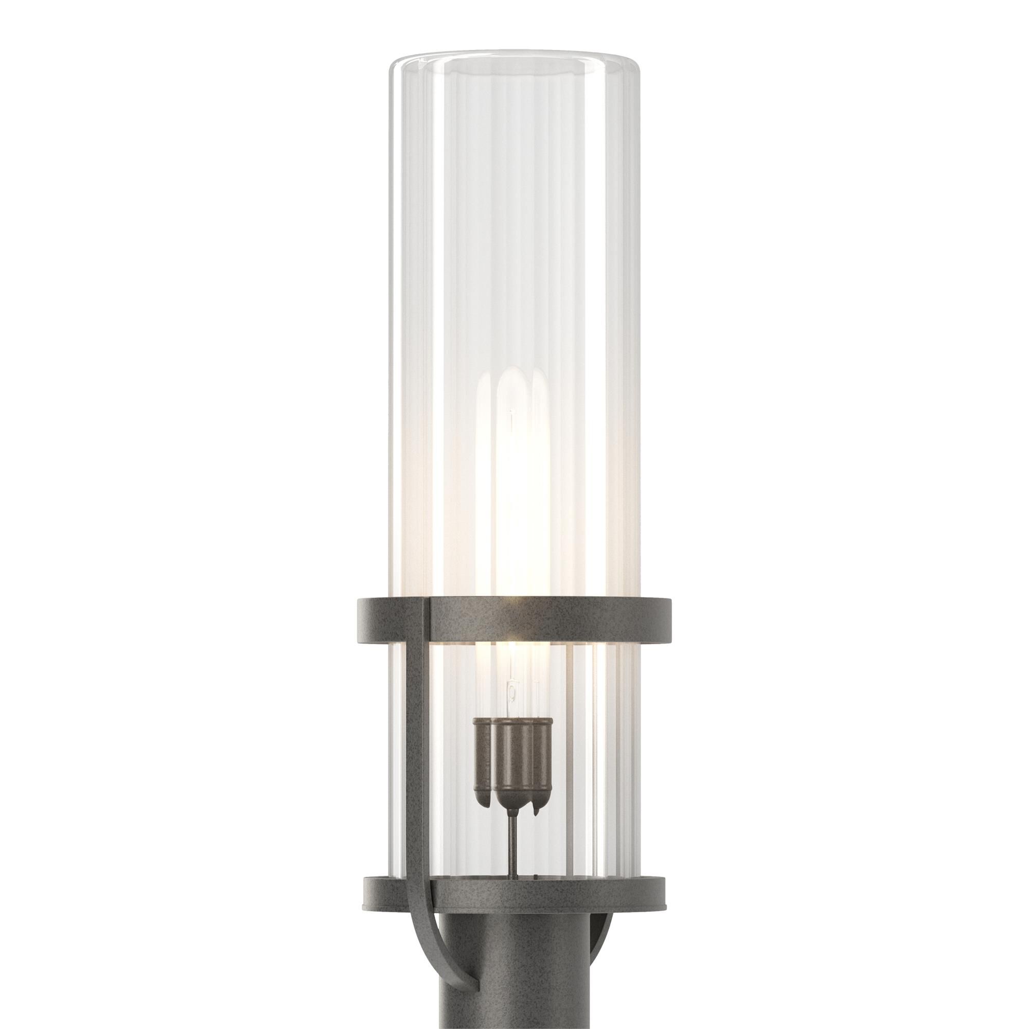 Shown in Coastal Natural Iron finish and Clear glass and Clear Glass shade